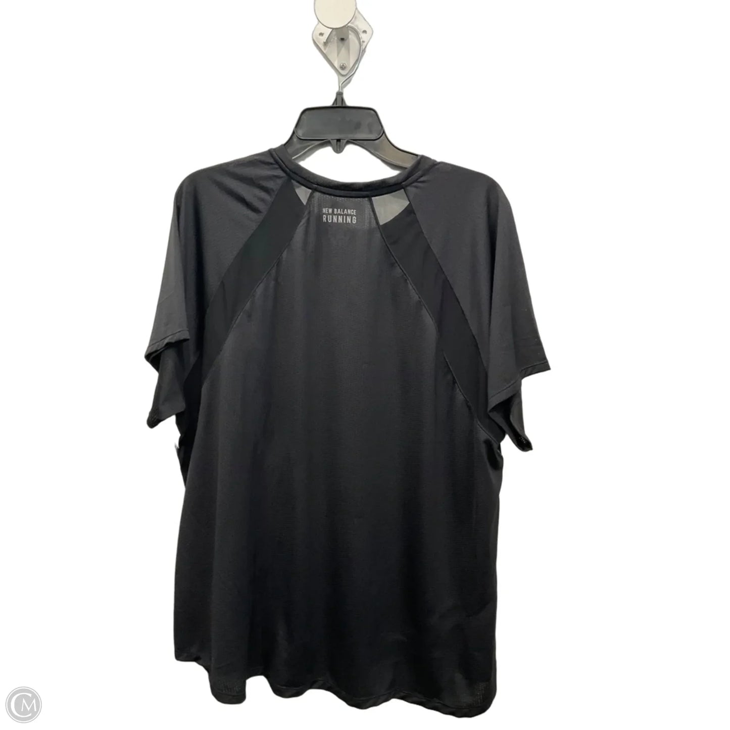 Athletic Top Short Sleeve By New Balance In Black, Size: 2x