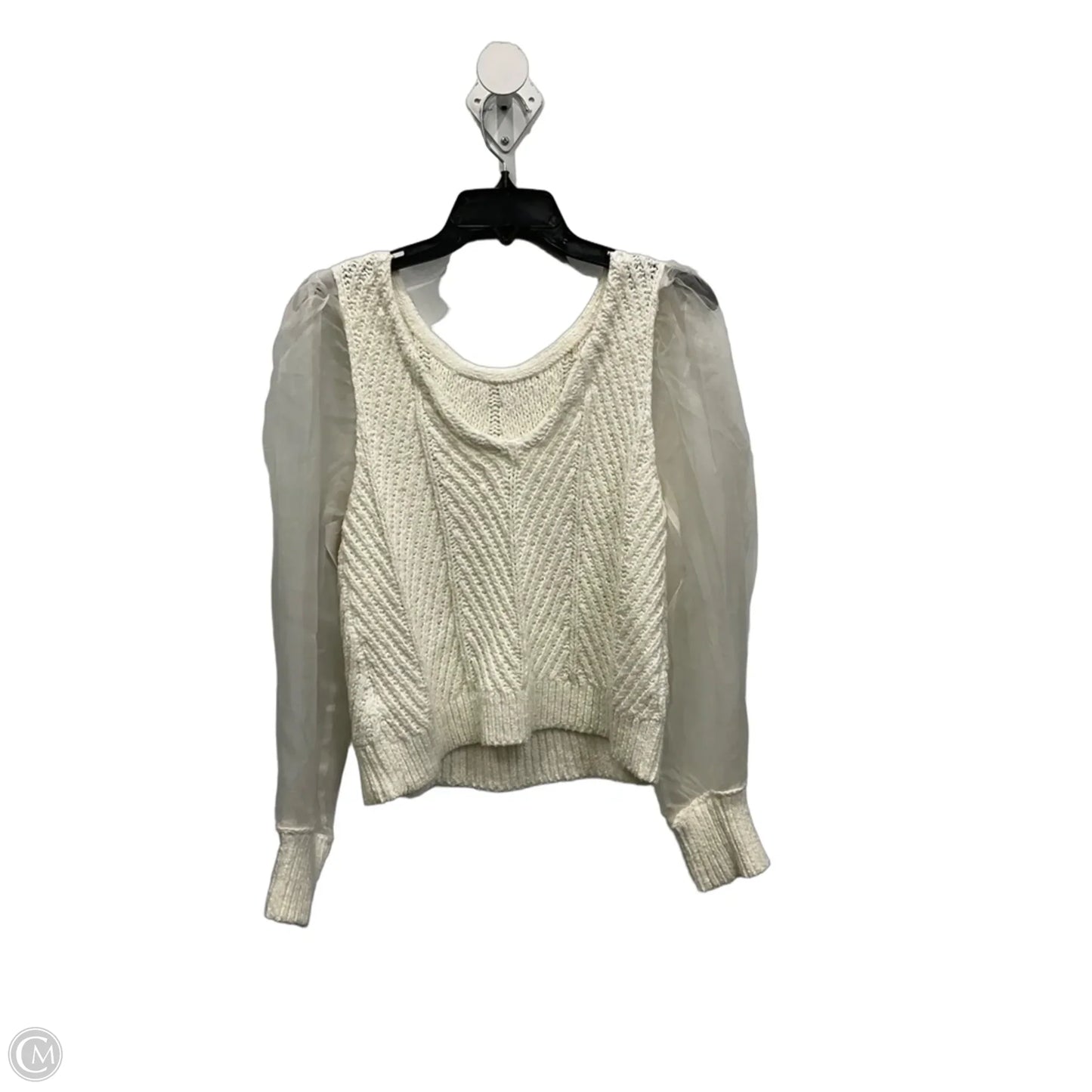 Top Long Sleeve By Anthropologie In White, Size: S