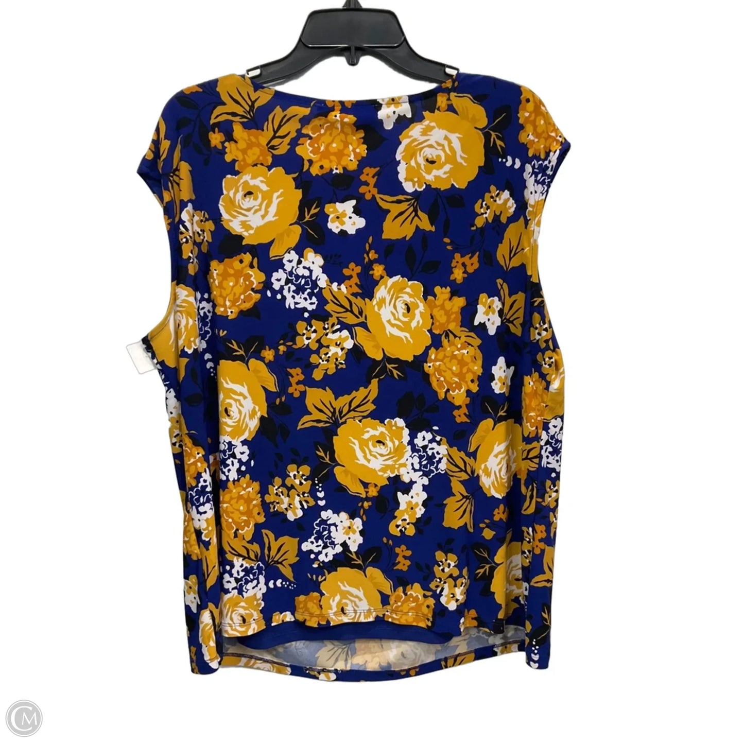 Top Sleeveless By Kasper In Floral Print, Size: 2x