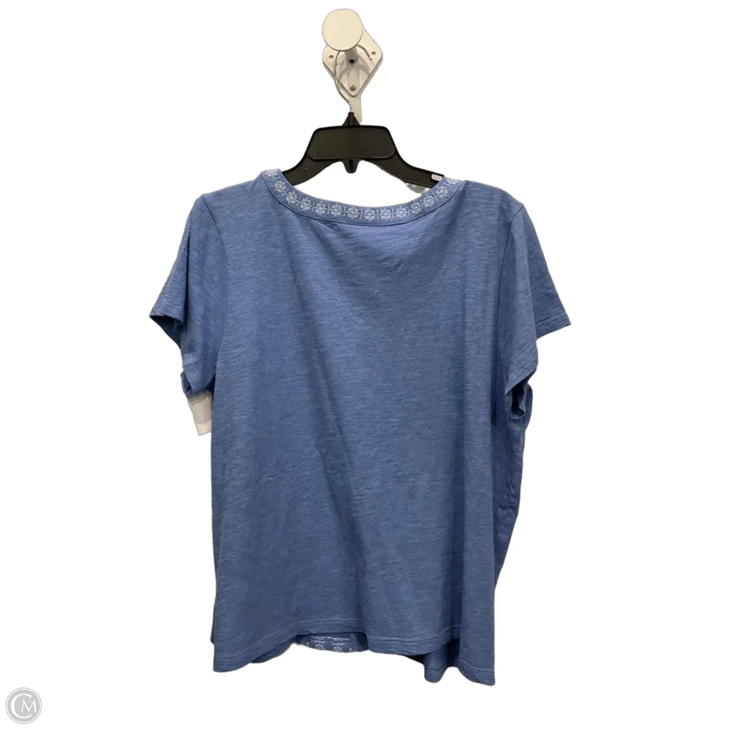 Top Short Sleeve By Pure Jill In Blue, Size: L
