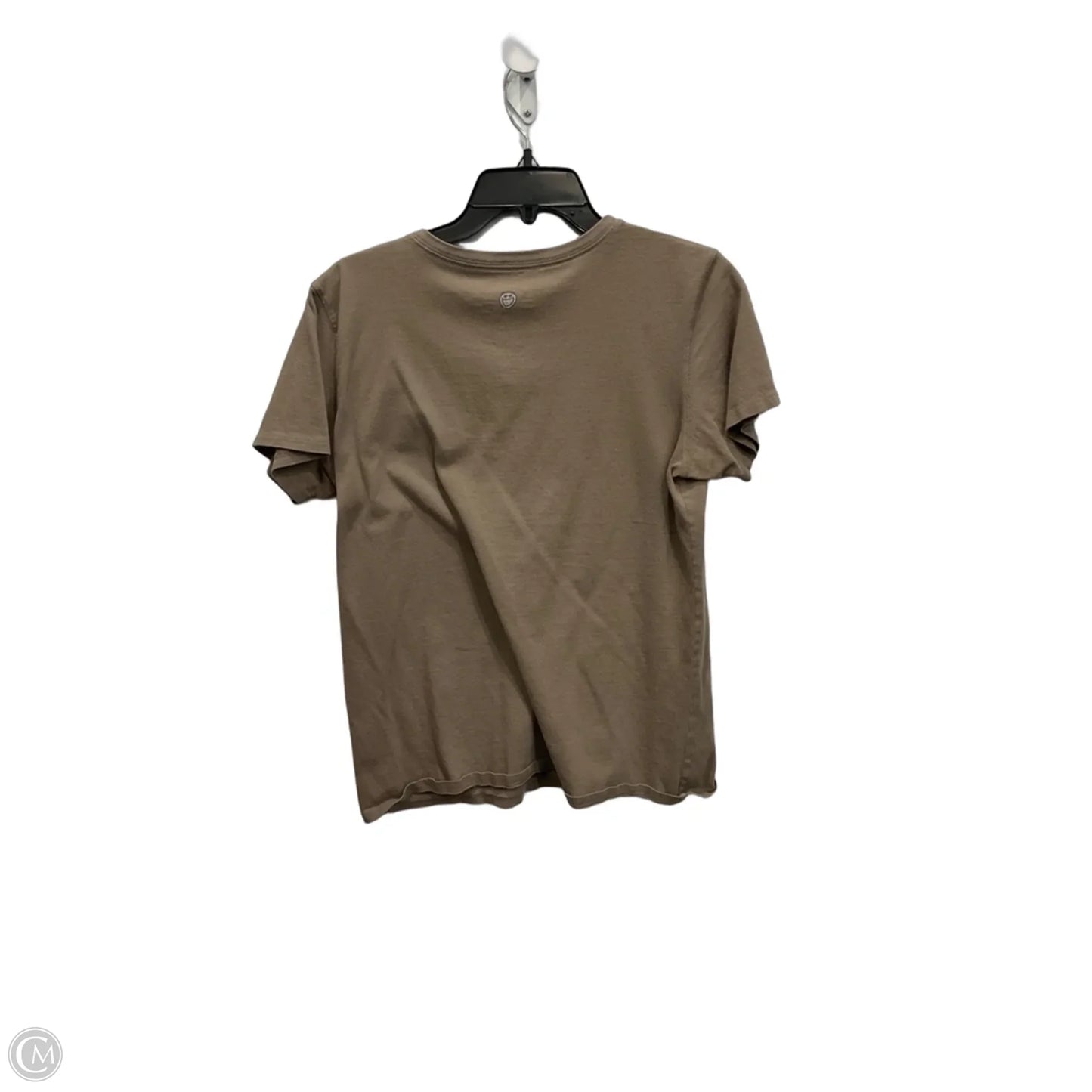 Top Short Sleeve By Life Is Good In Brown, Size: L
