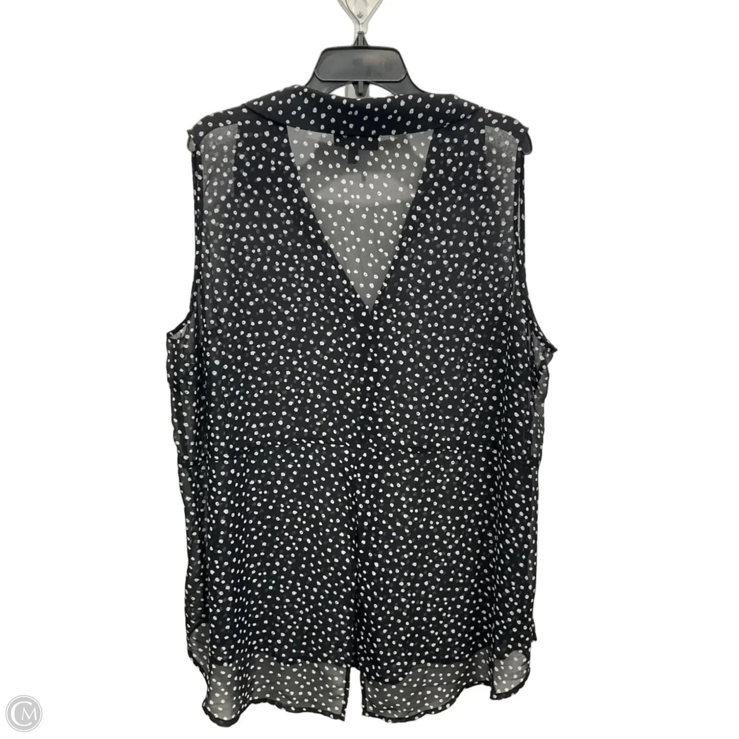 Blouse Sleeveless By Lane Bryant In Black & White, Size: 3x
