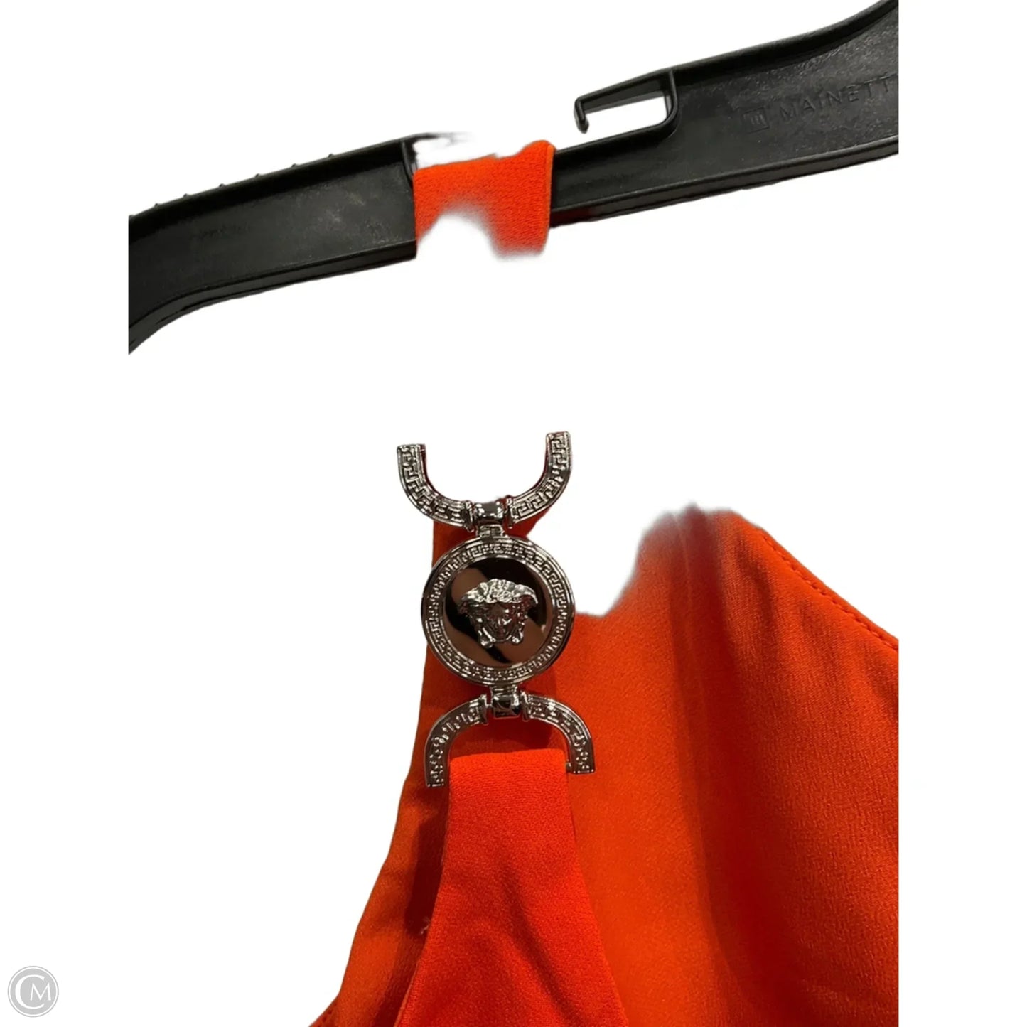 Dress Luxury Designer By Versace In Orange, Size: S