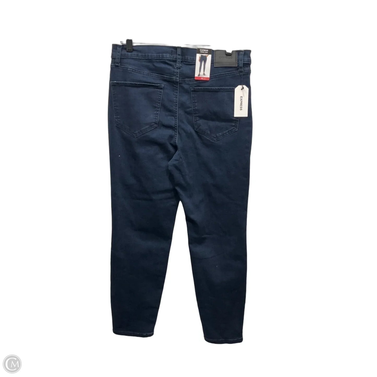 Jeans Skinny By Express In Blue Denim, Size: 14
