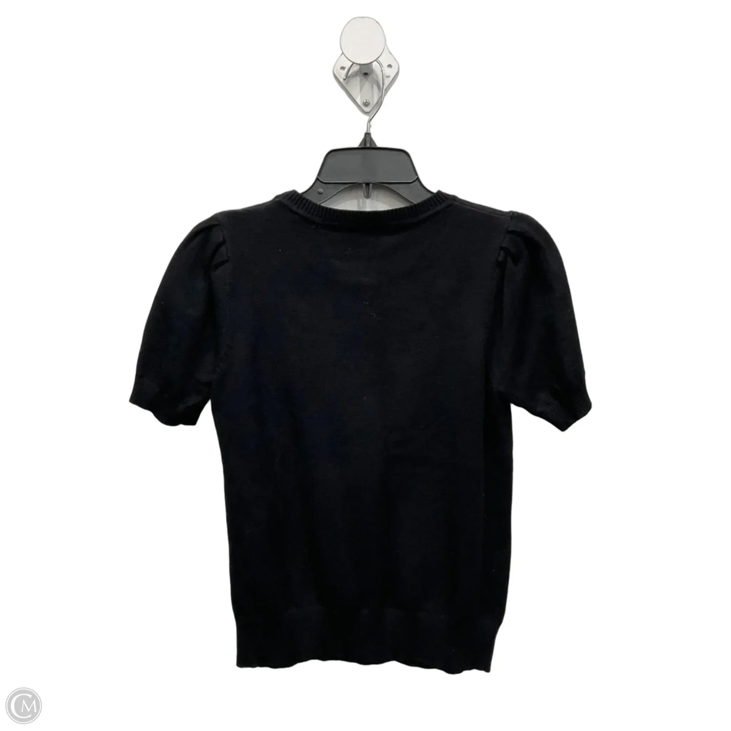 Top Short Sleeve By T Tahari In Black & Pink, Size: Xs