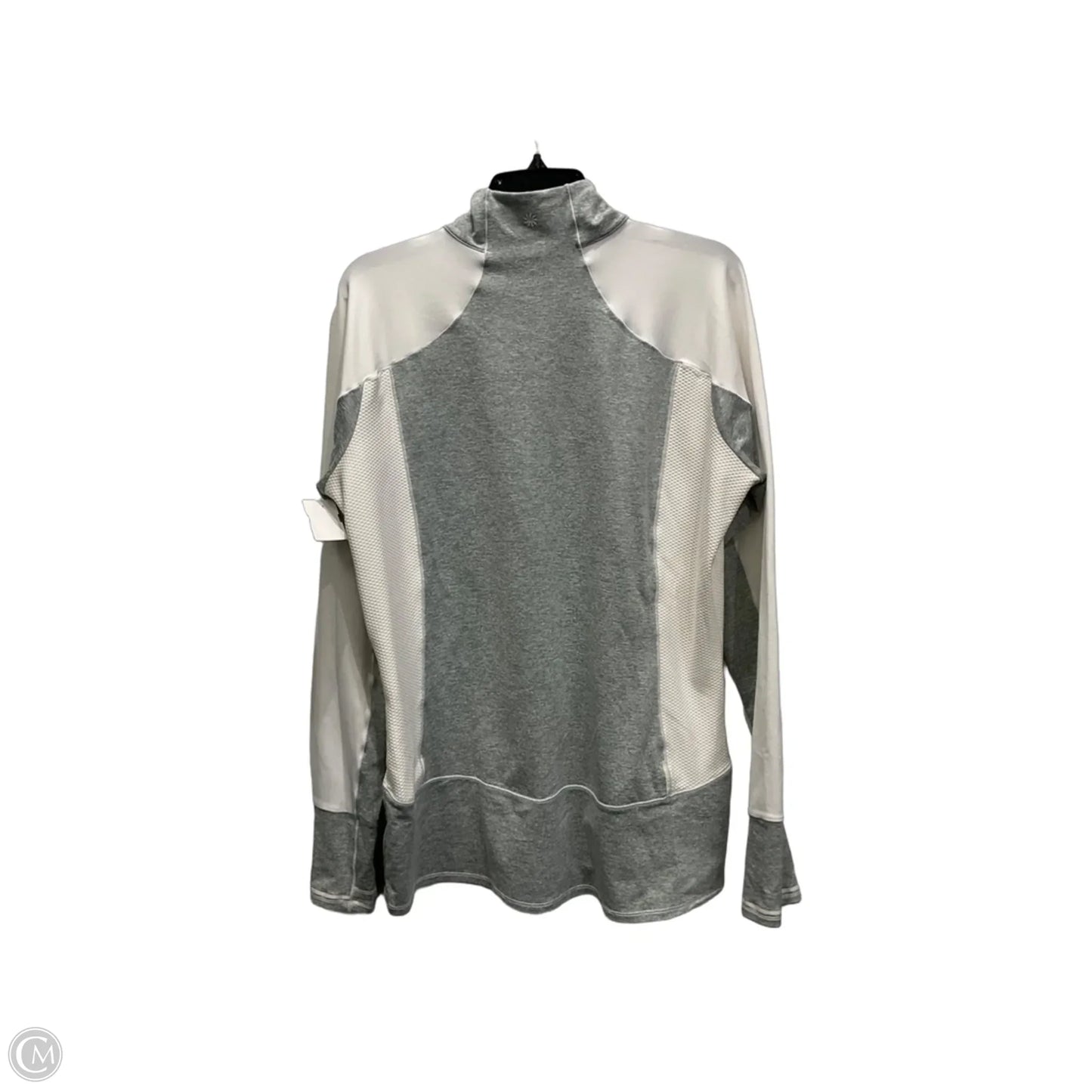 Athletic Sweatshirt Collar By Athleta In Grey & White, Size: Xl