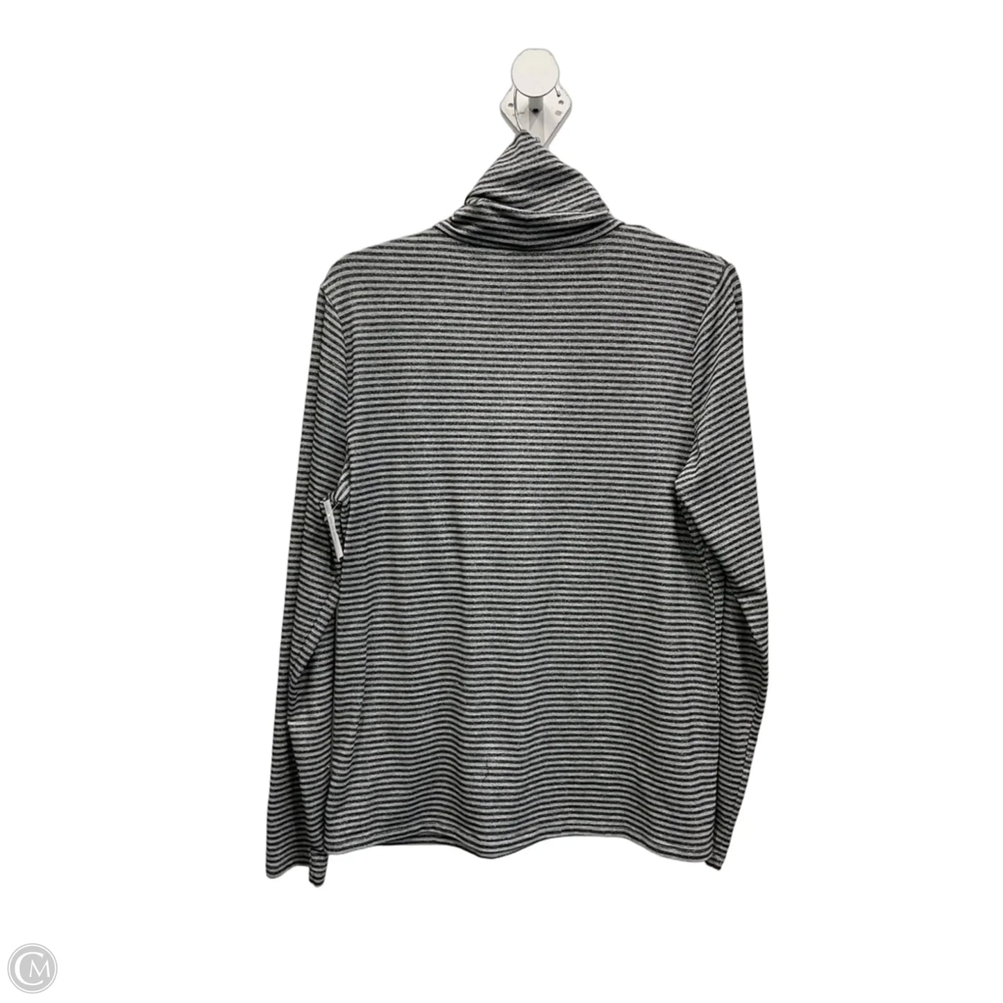 Top Long Sleeve By Talbots In Black & Grey, Size: L
