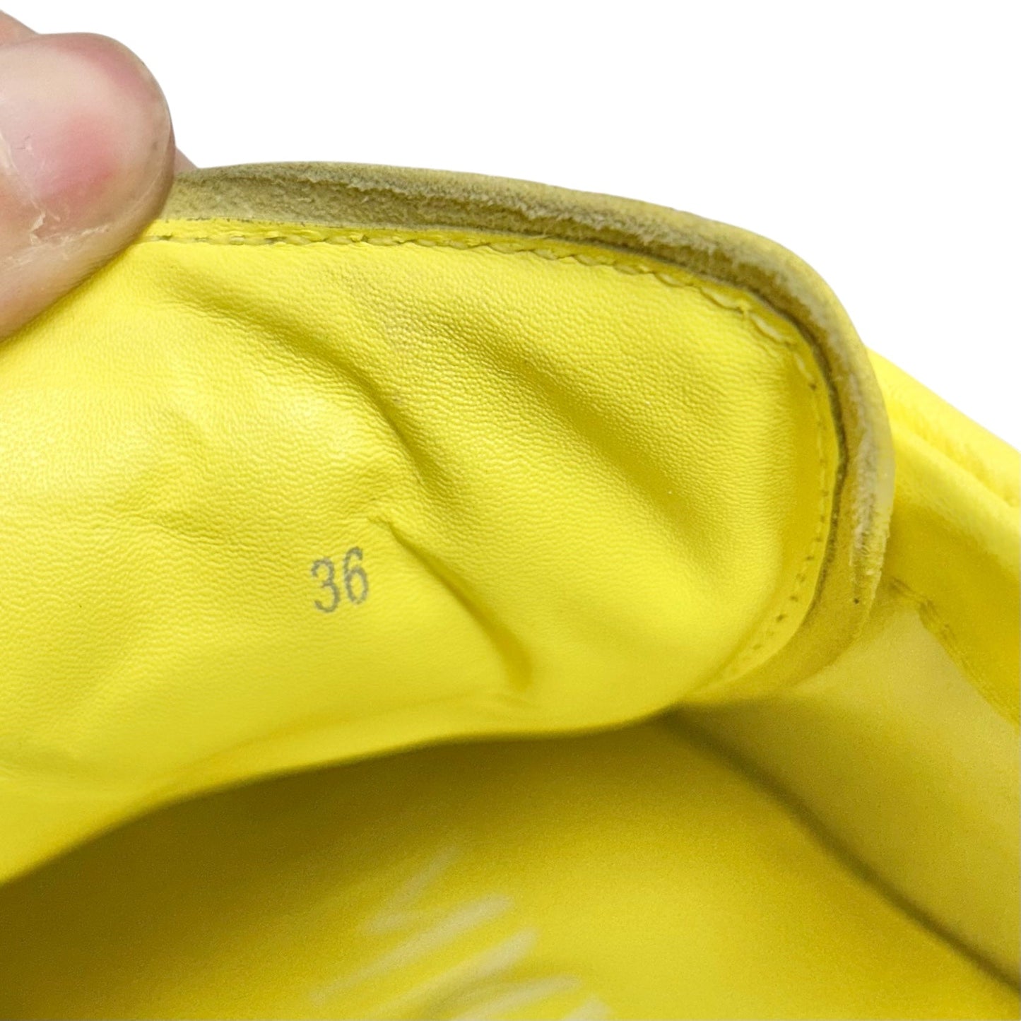 Shoes Luxury Designer By Jimmy Choo In Yellow, Size: 5.5