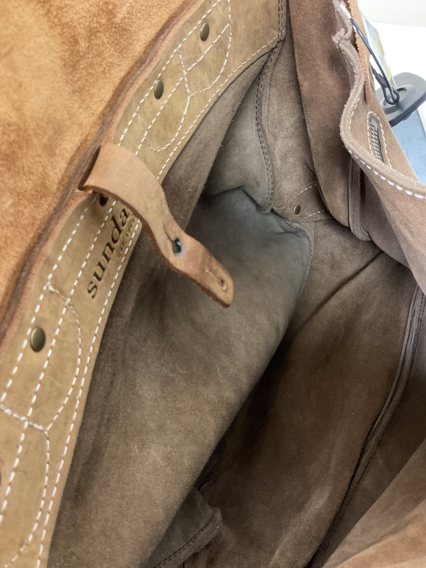 Handbag Leather By Sundance In Brown, Size:Large