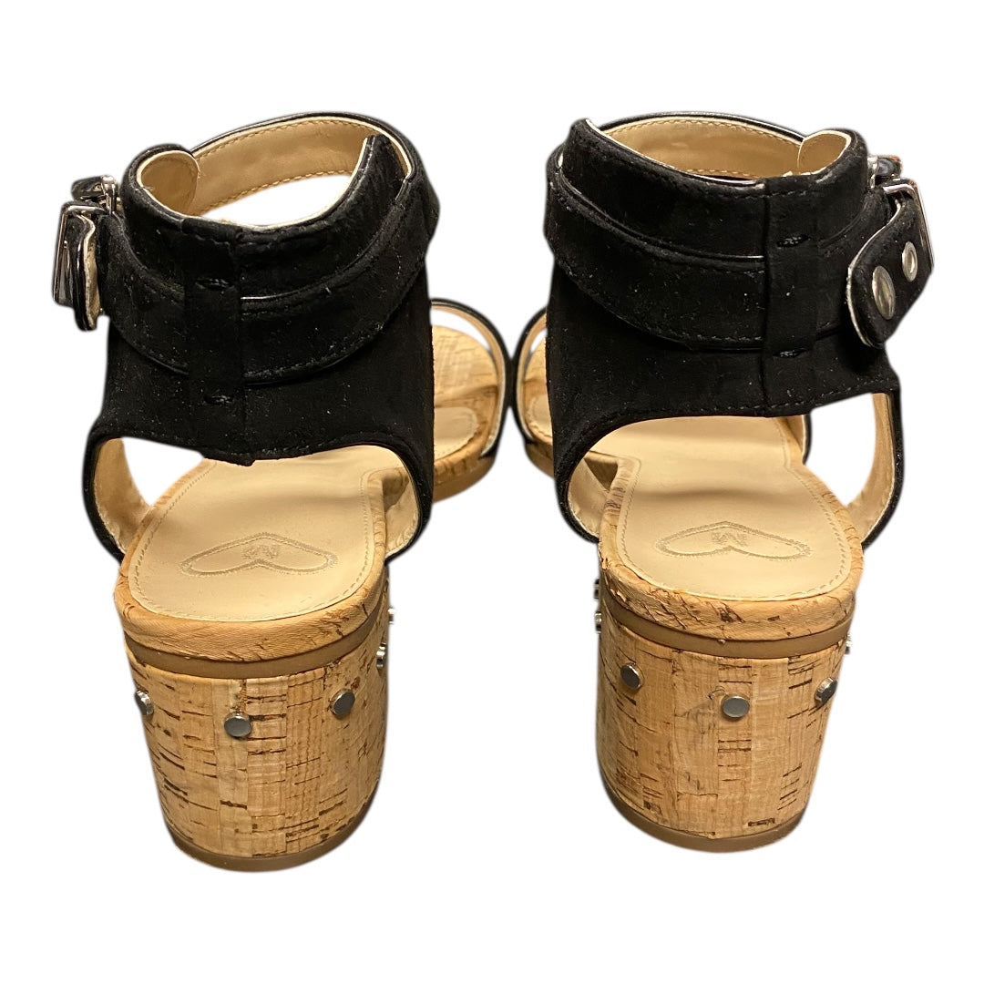 Sandals Heels Block By Madeline In Black, Size:9