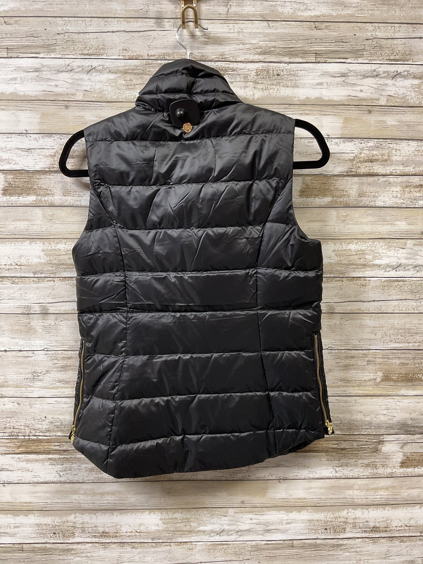 Vest Designer By Lilly Pulitzer In Black & Gold, Size:Xs