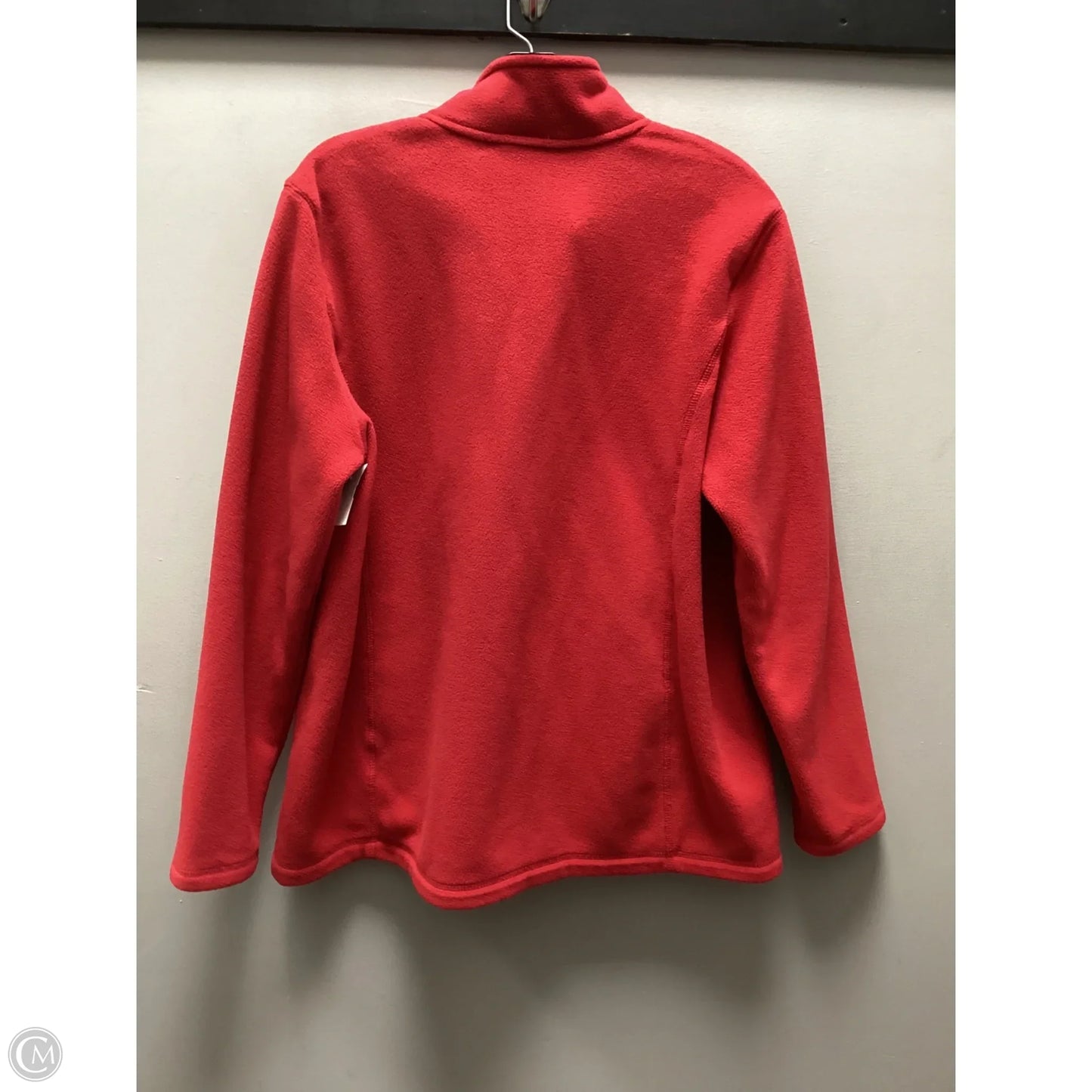 Jacket Fleece By Lands End In Red, Size: L