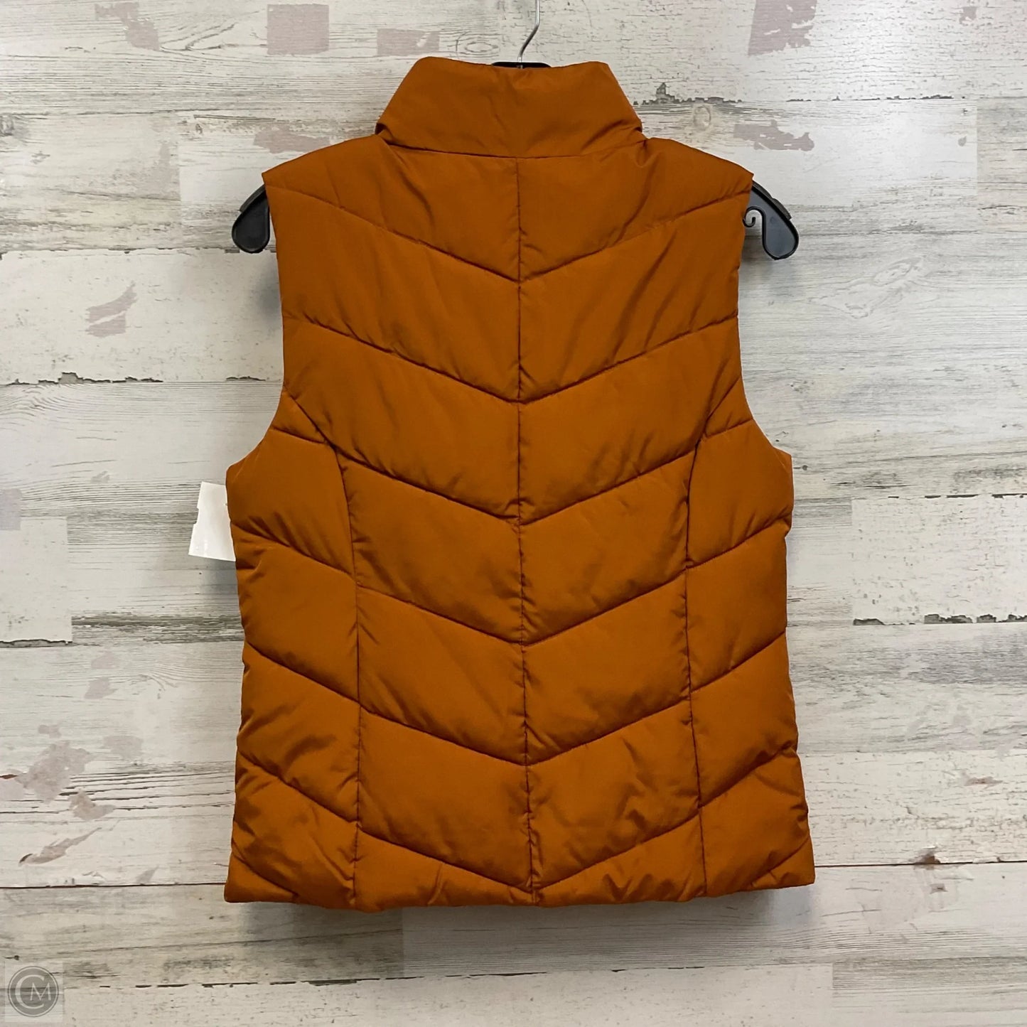 Vest Puffer & Quilted By Cole-haan In Orange, Size: Xs