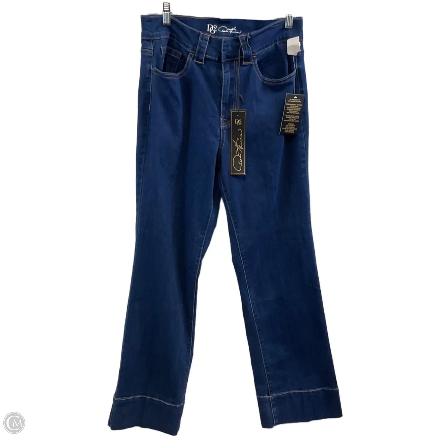 Jeans Wide Leg By Diane Gilman In Blue Denim, Size: 10