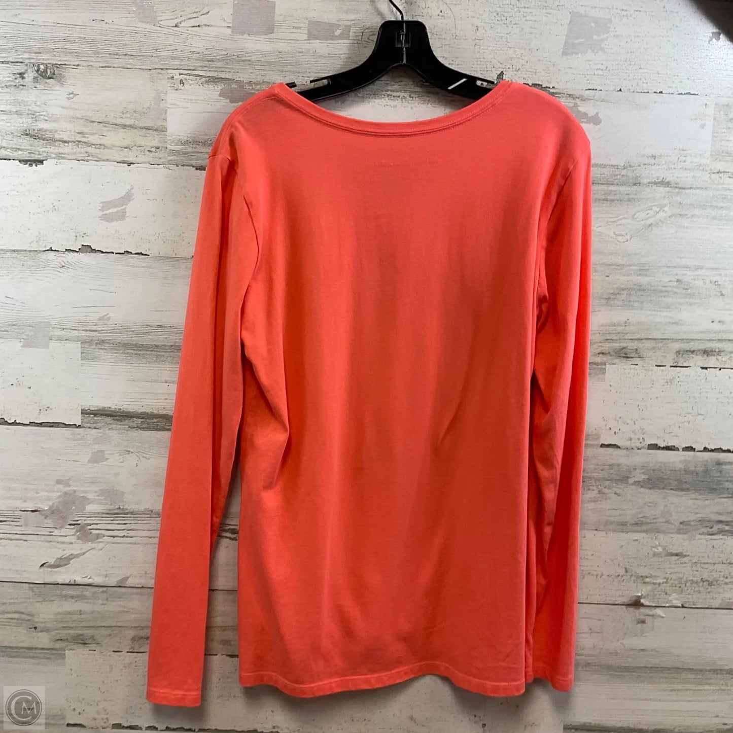 Top Long Sleeve By Life Is Good In Orange, Size: M