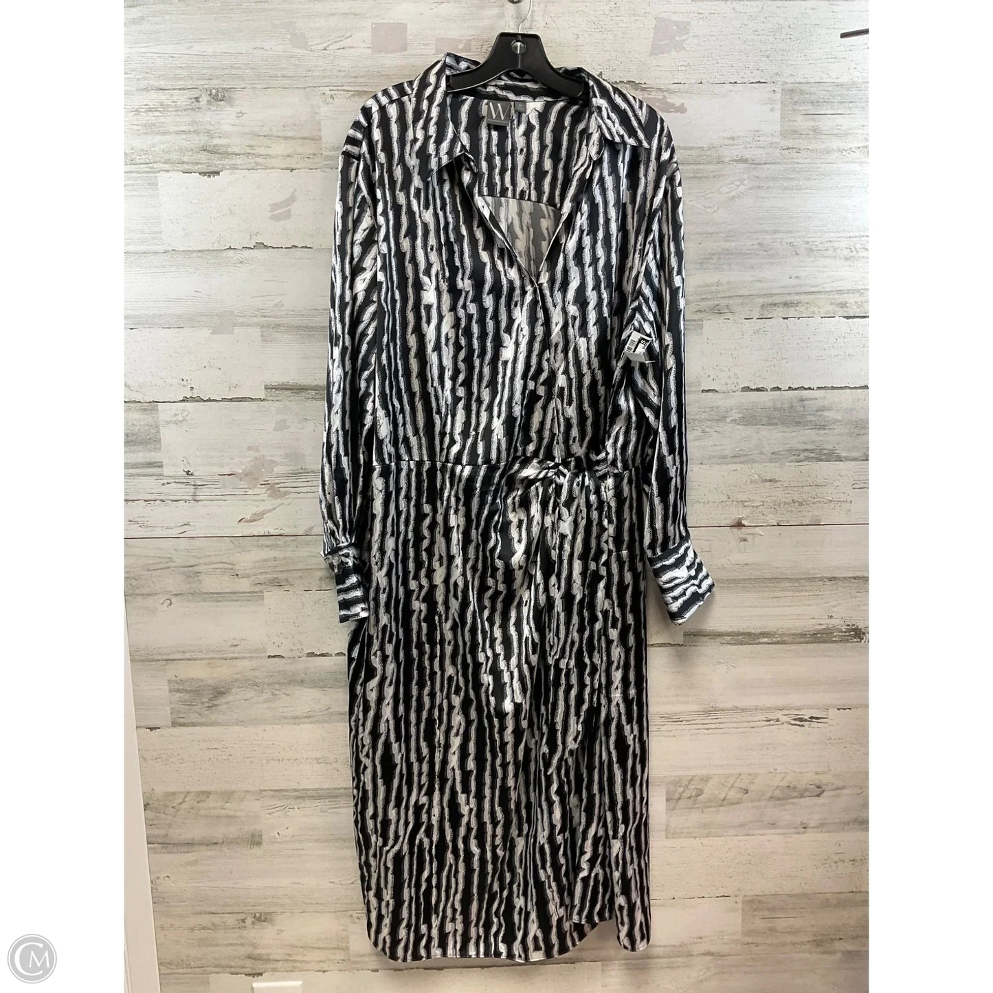 Dress Casual Midi By Worthington In Black & White, Size: 2x