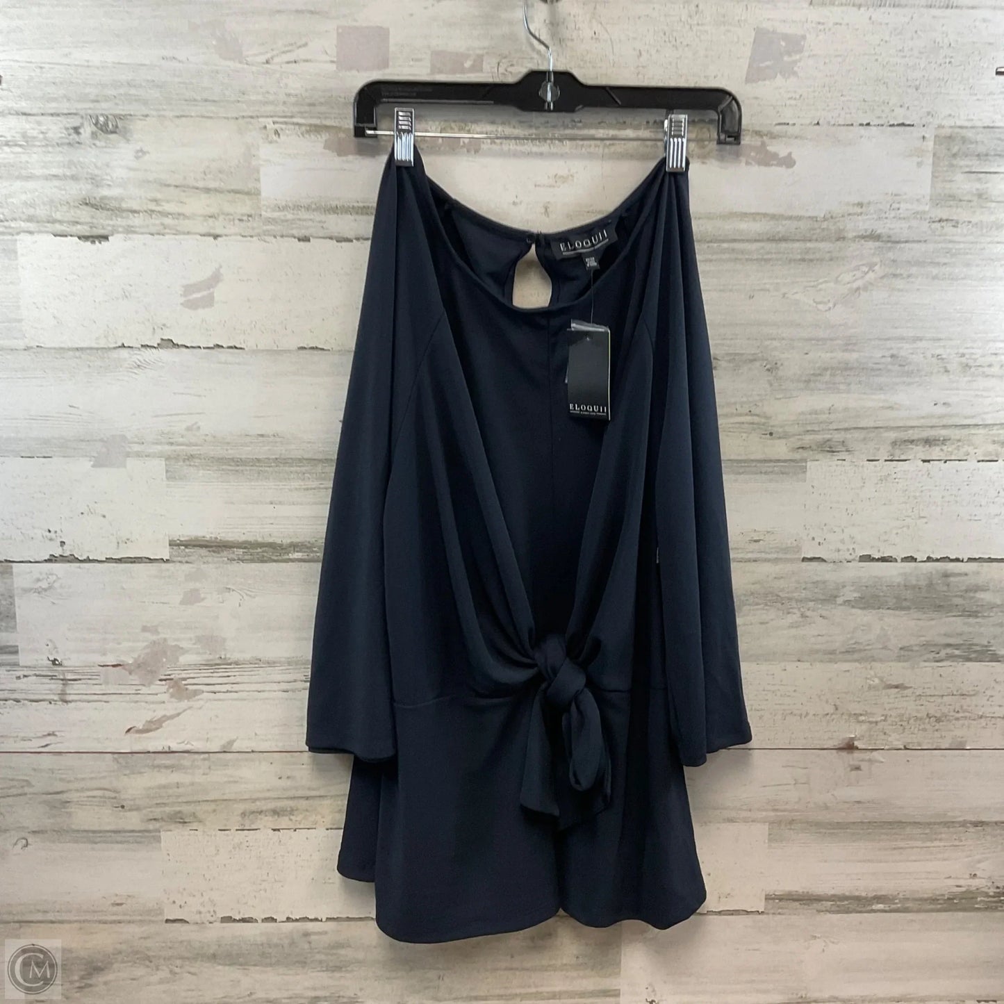 Top 3/4 Sleeve By Eloquii In Blue, Size: 3x