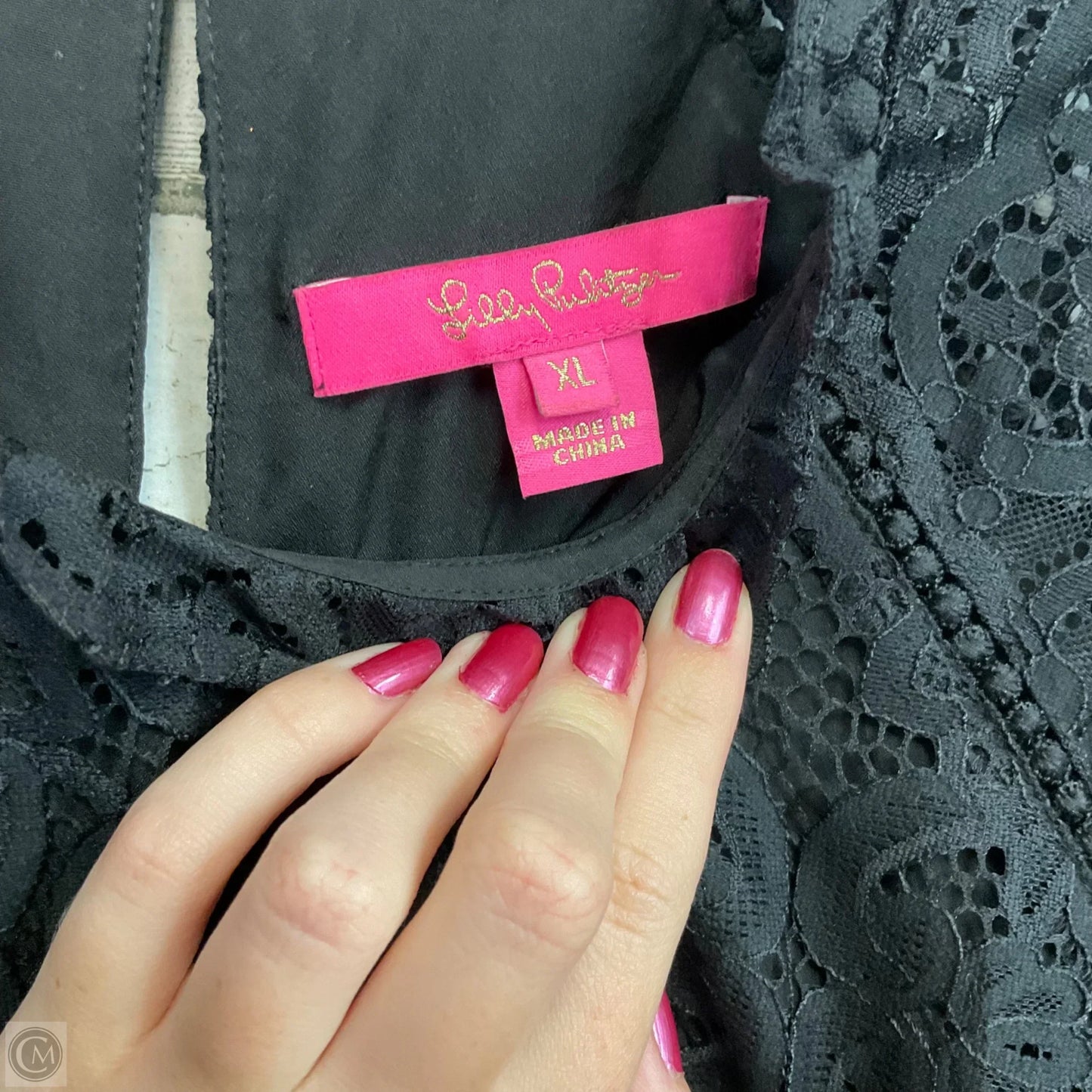 Top Long Sleeve By Lilly Pulitzer In Black, Size: Xl