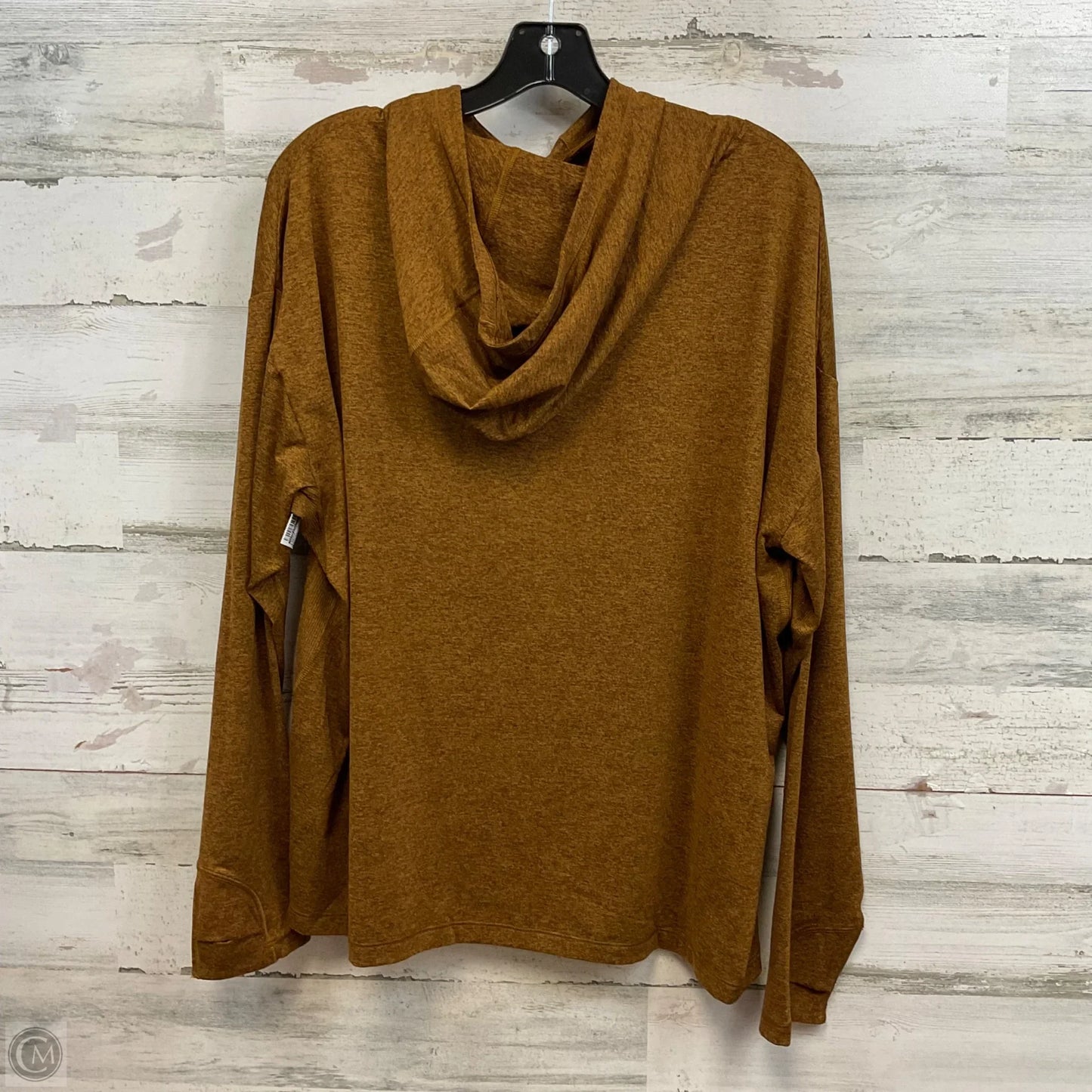 Athletic Top Long Sleeve Hoodie By Athleta In Brown, Size: 1x