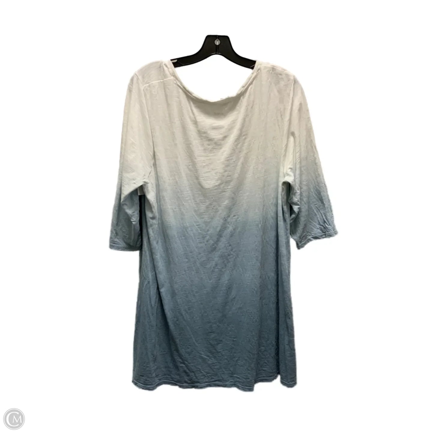Tunic 3/4 Sleeve By Pure Jill In Blue & White, Size: Xl