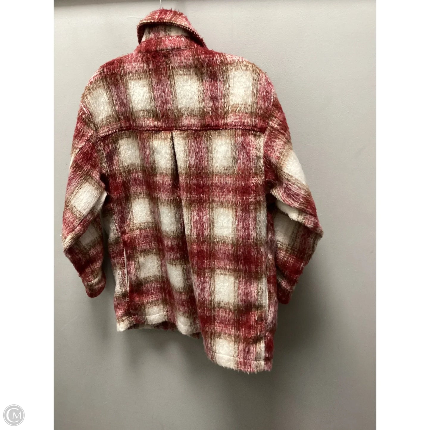Jacket Shirt By Zara In Red, Size: M