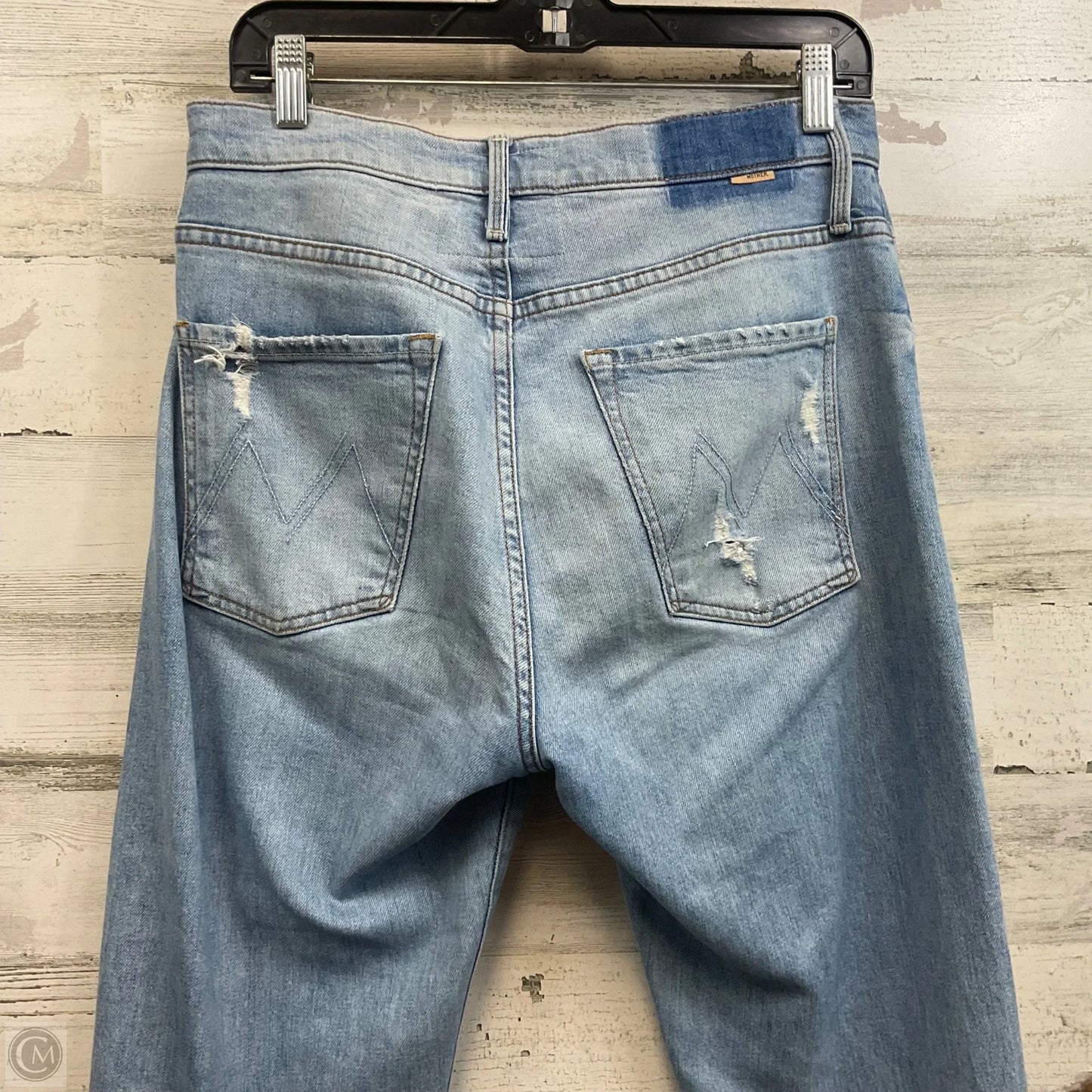 Jeans Straight By Mother In Blue Denim, Size: 4