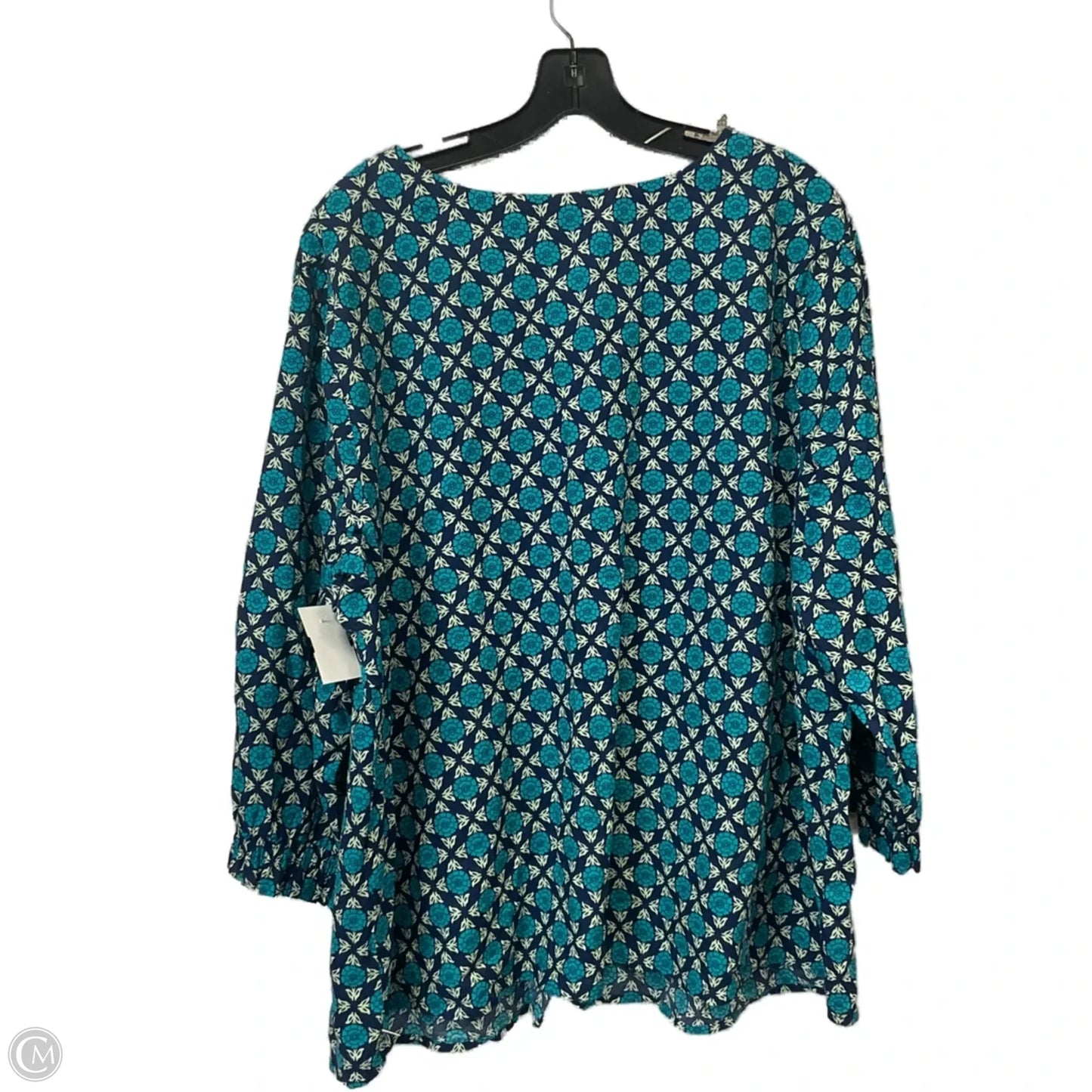 Top Long Sleeve By Croft And Barrow In Green, Size: 2x