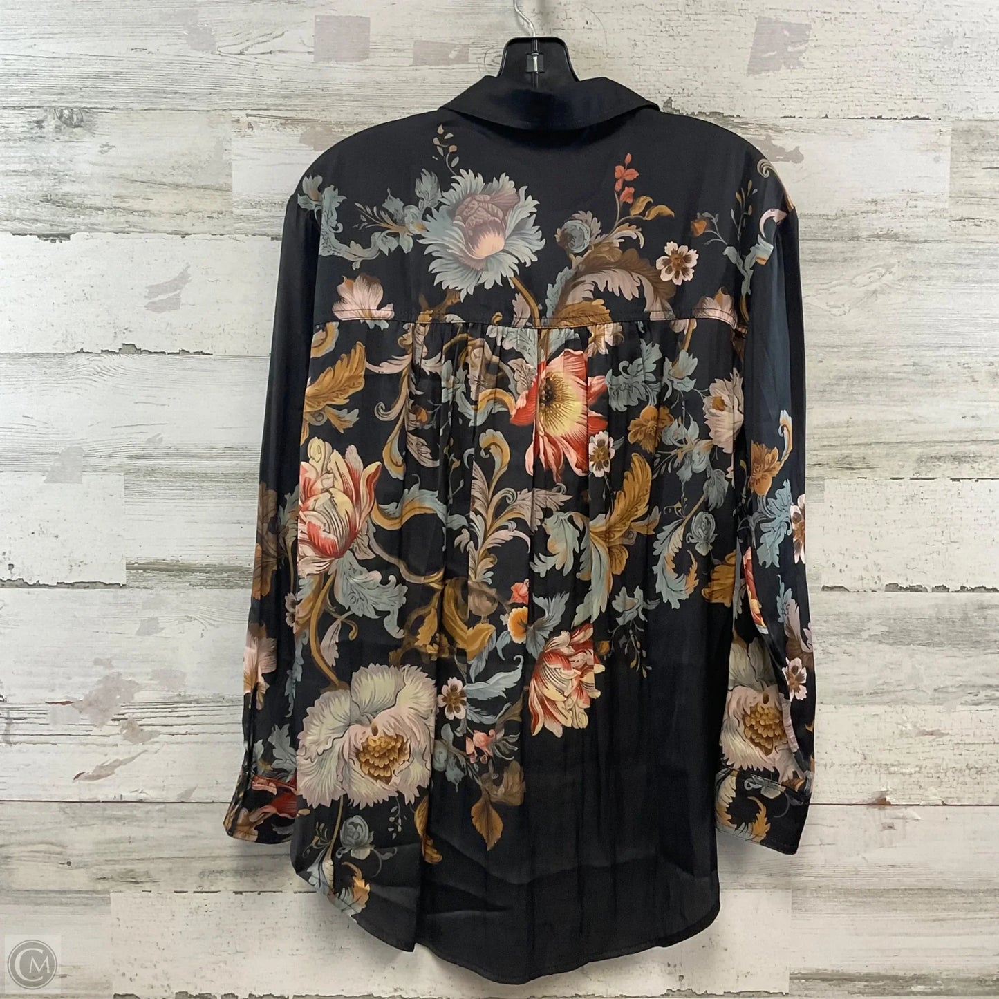 Blouse Long Sleeve By Anthropologie In Black, Size: Xs