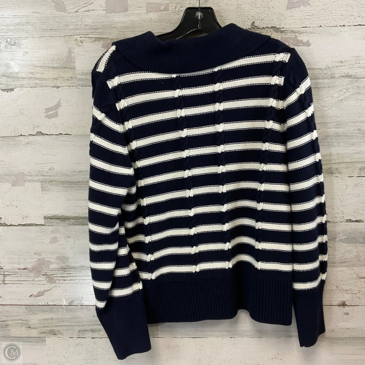 Sweater Cardigan By Talbots In Navy, Size: 1x