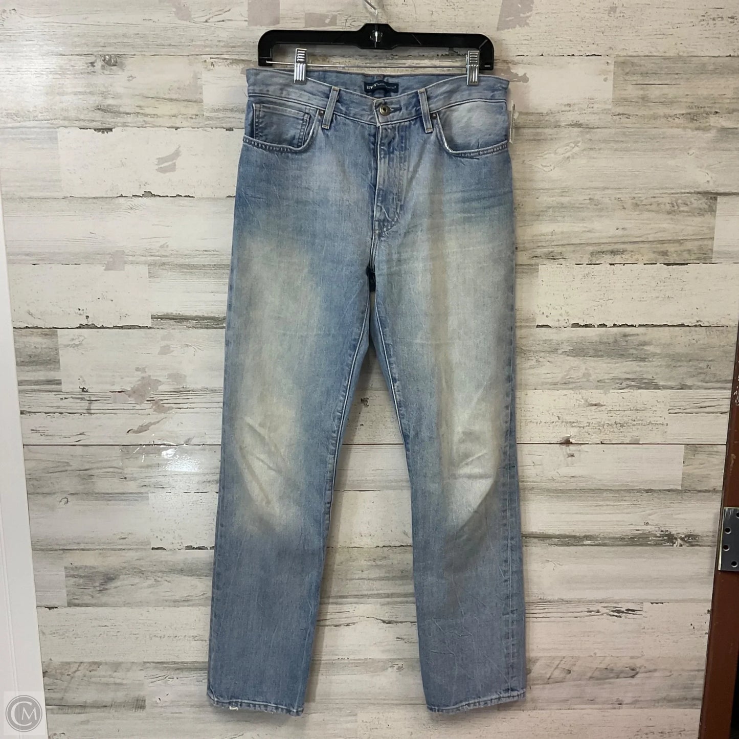 Jeans Straight By Levis In Blue Denim, Size: 4