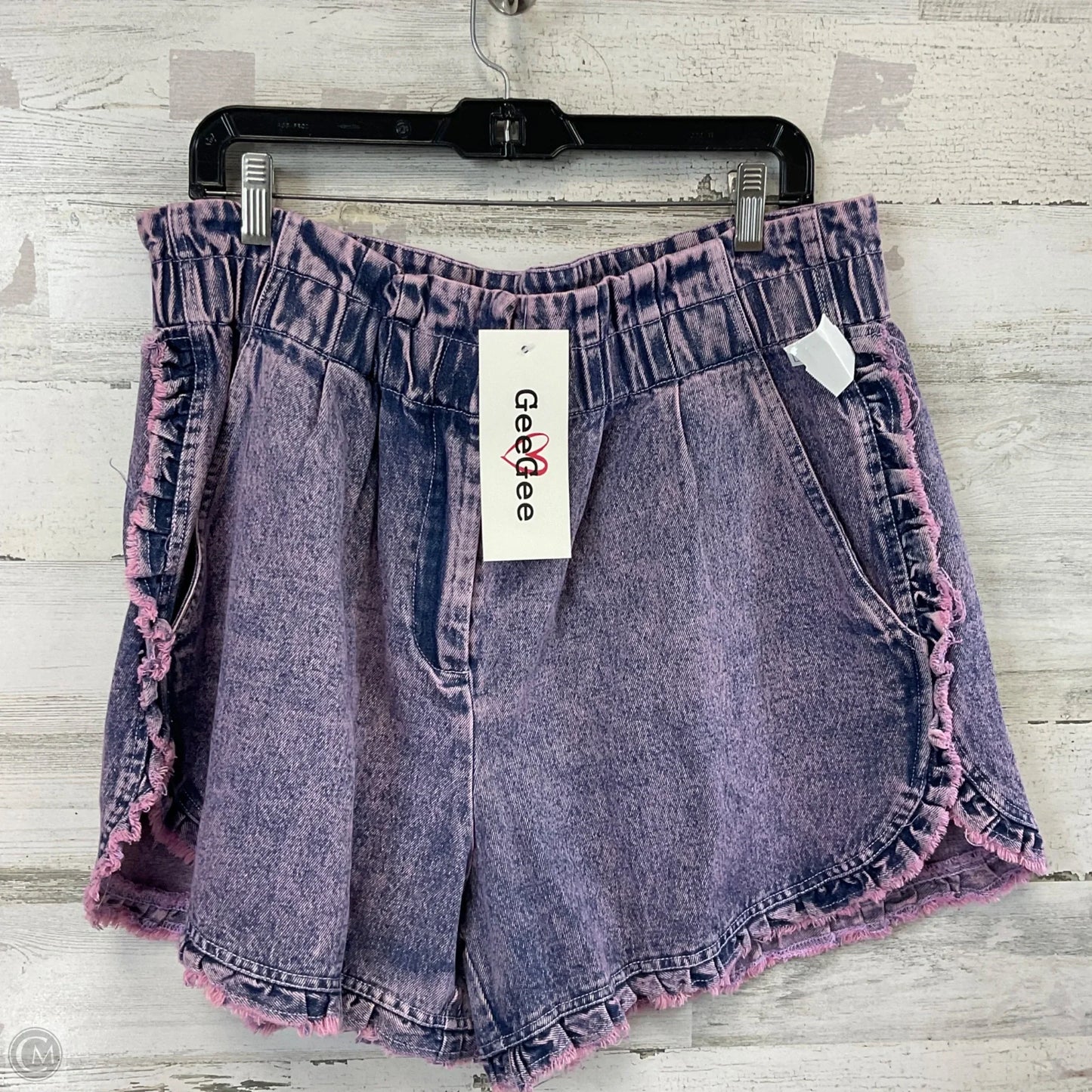 Shorts By GEEGEE In Pink Denim, Size: 2x