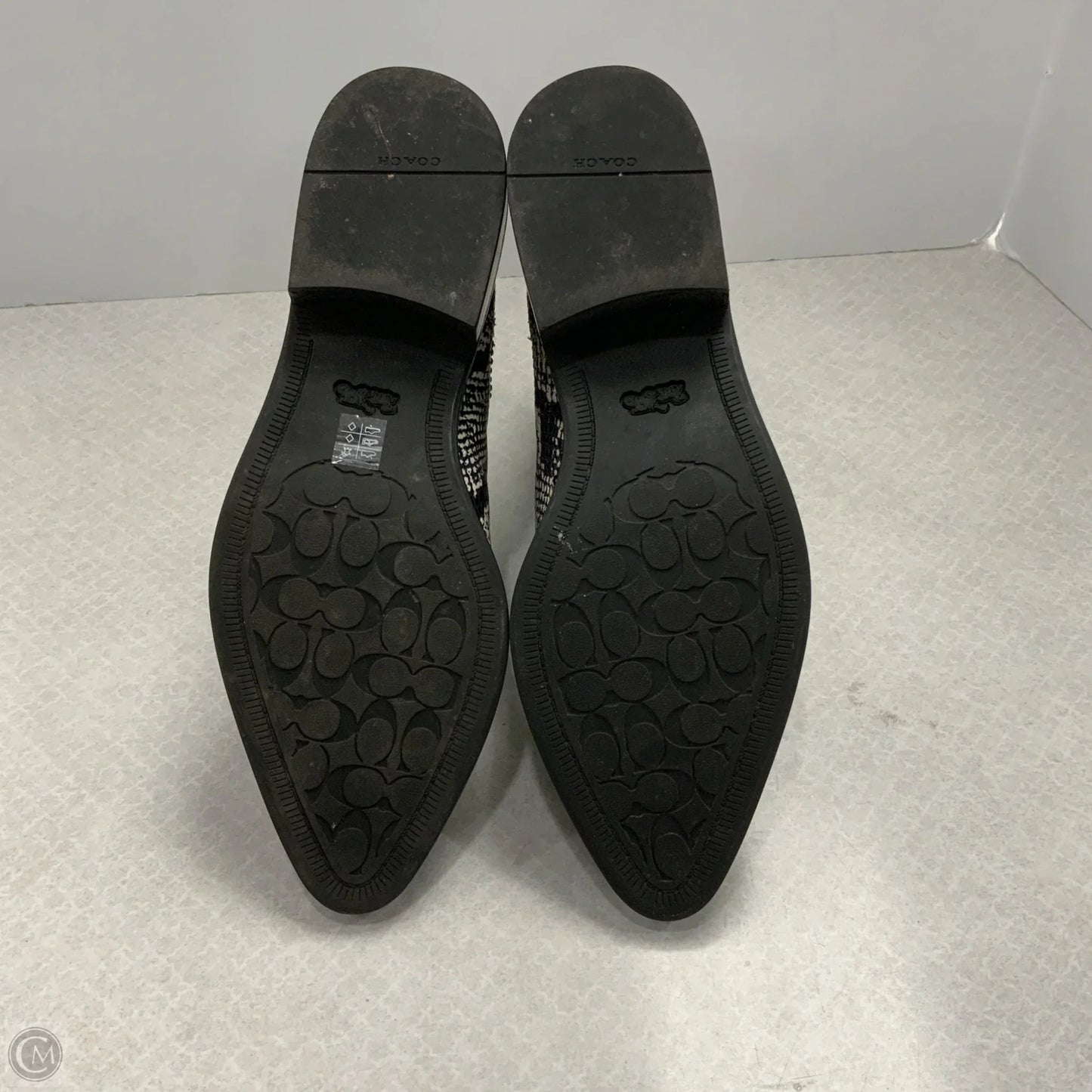 Boots Designer By Coach In Snakeskin Print, Size: 7.5