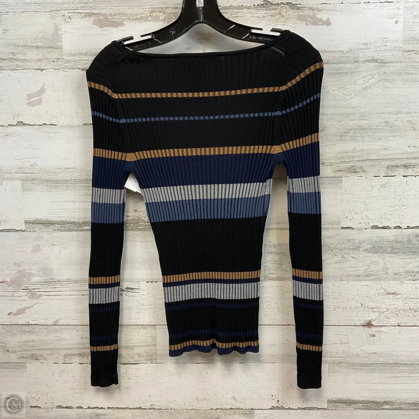 Top Long Sleeve By White House Black Market In Black & Blue, Size: Xs