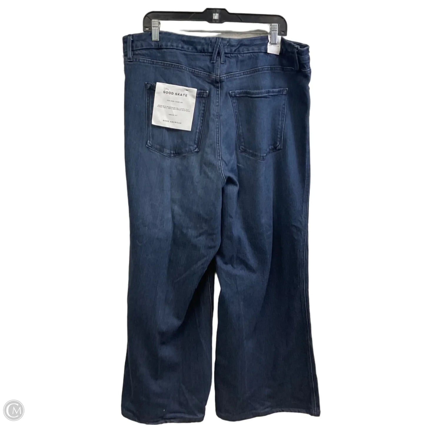 Jeans Wide Leg By Good American In Blue Denim, Size: 18