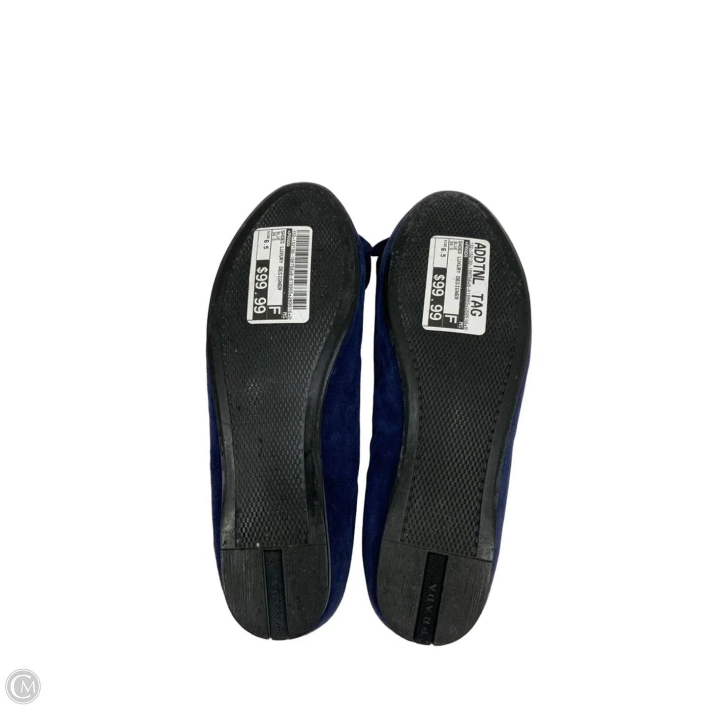 Shoes Luxury Designer By Prada In Blue, Size: 6.5