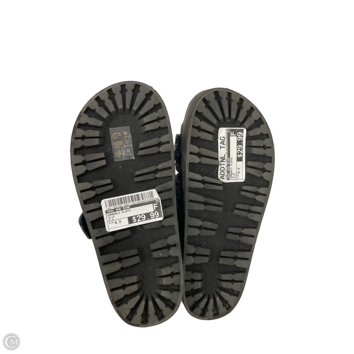 Sandals Flats By Rag And Bone In Blue, Size: 6.5