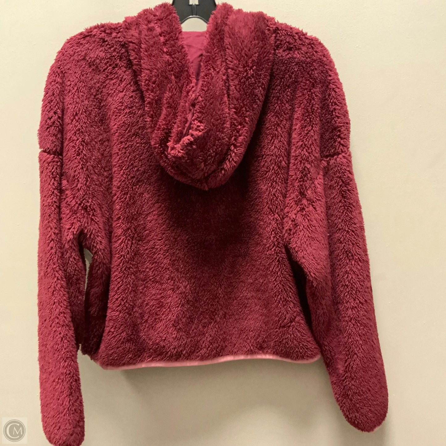 Sweatshirt Hoodie By Nike Apparel In Maroon, Size: M