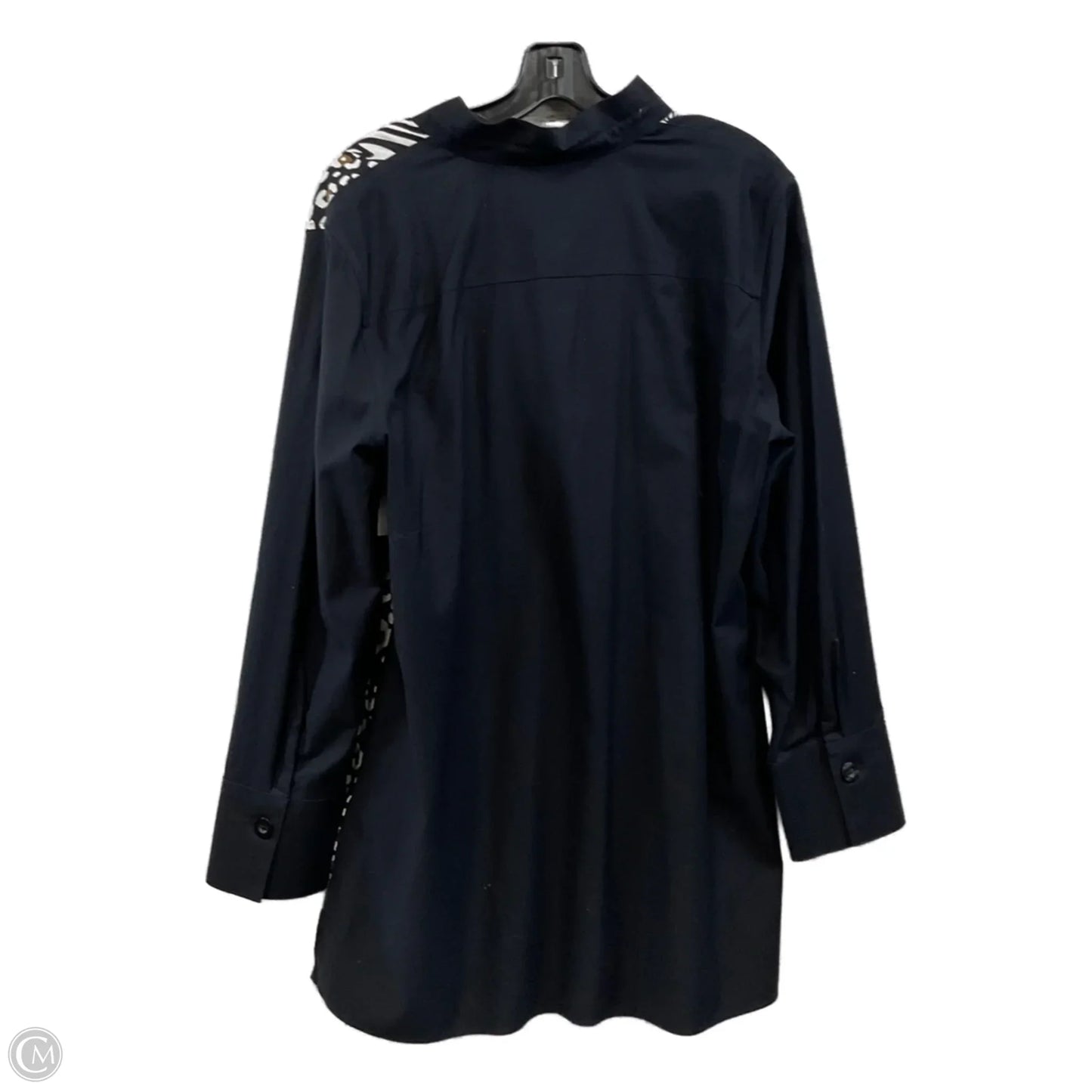 Blouse Long Sleeve By Chicos In Black, Size: Xl