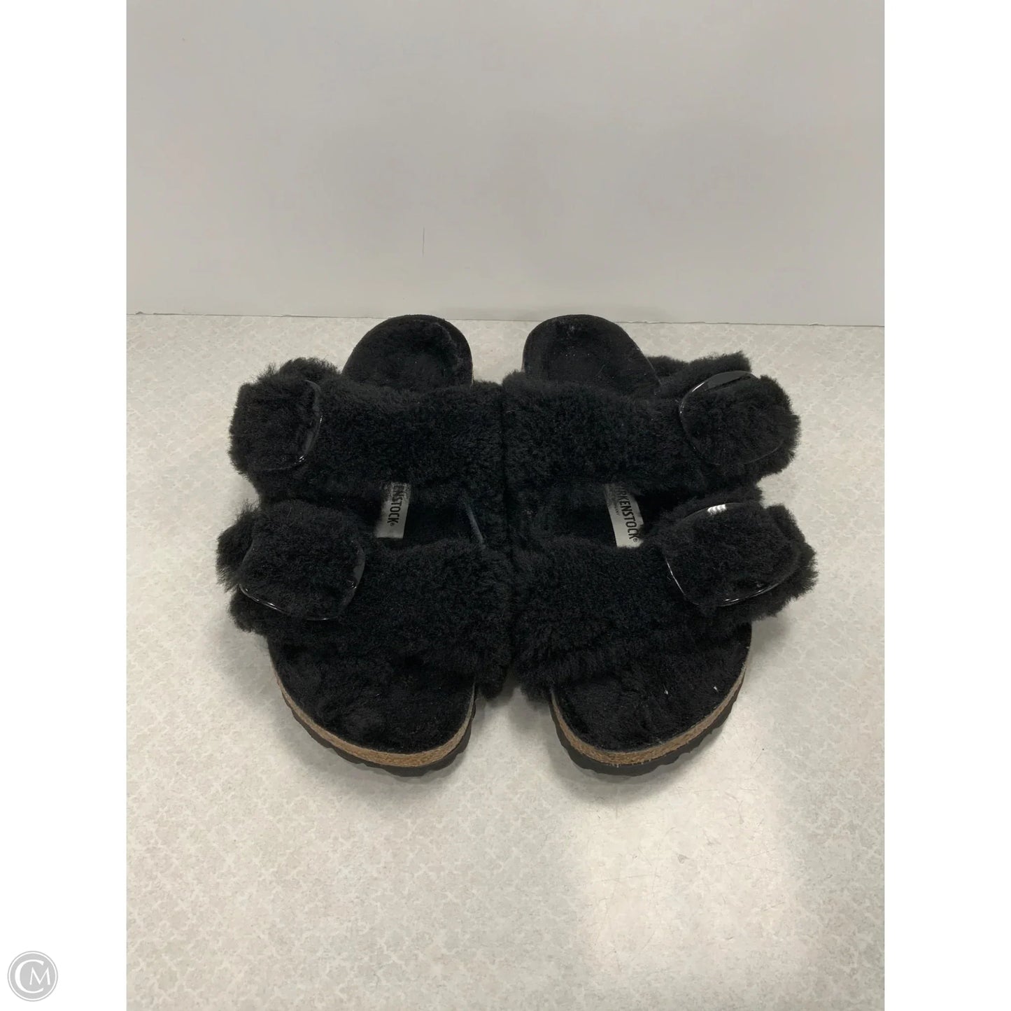 Sandals Flats By Birkenstock In Black, Size: 5