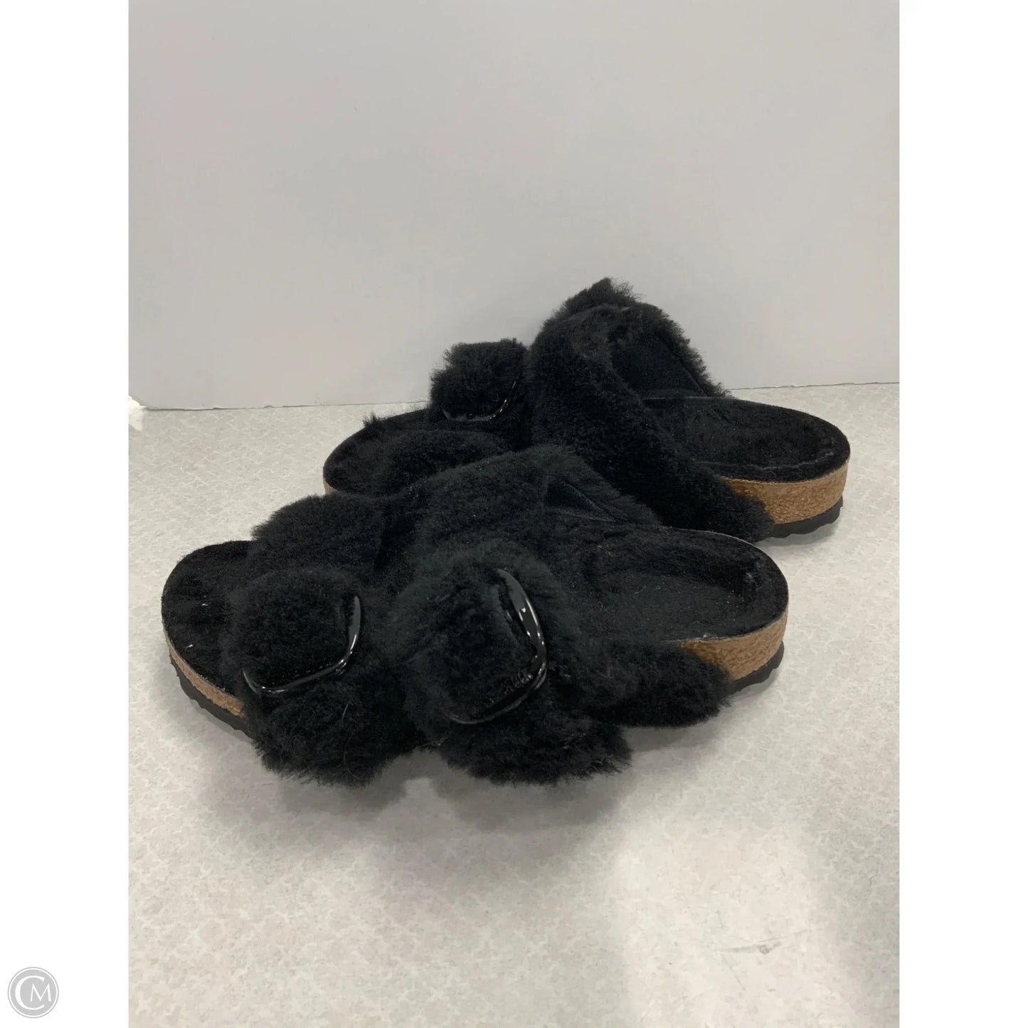 Sandals Flats By Birkenstock In Black, Size: 5