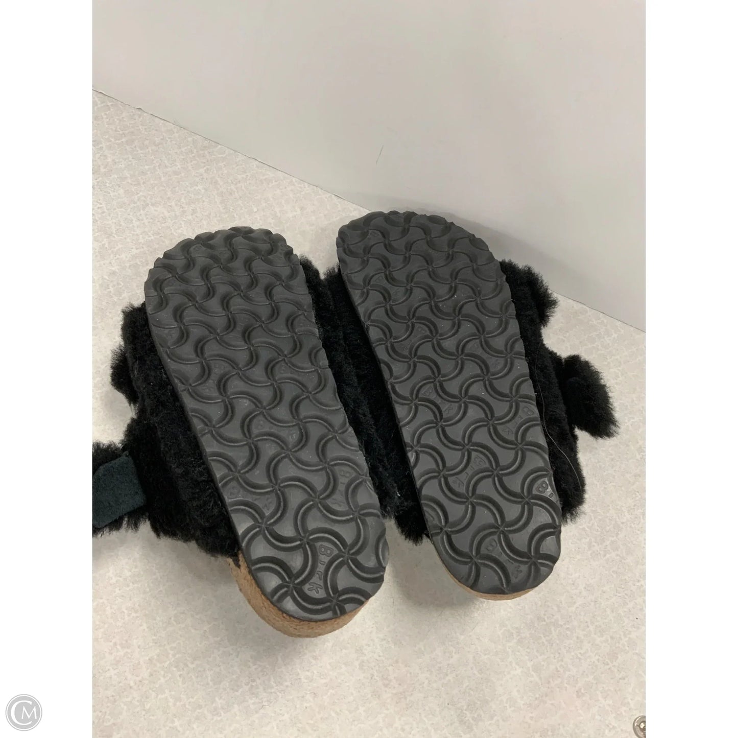 Sandals Flats By Birkenstock In Black, Size: 5