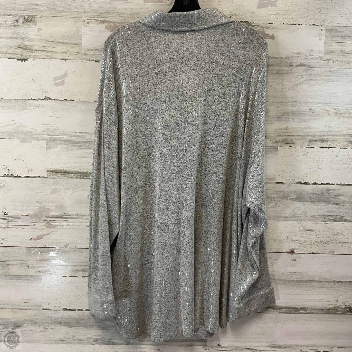 Blouse Long Sleeve By Ruby Rd In Silver, Size: 2x