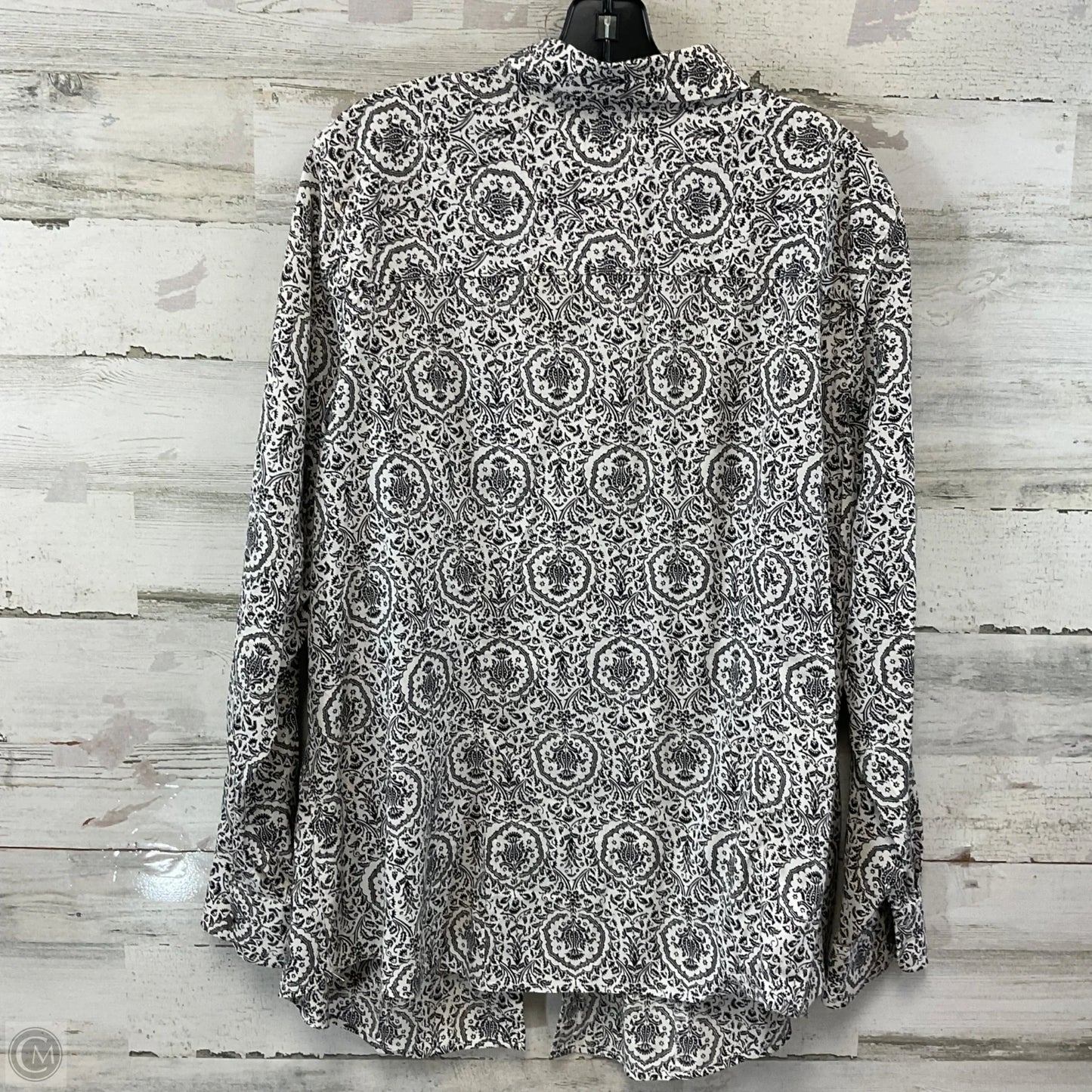 Blouse Long Sleeve By Talbots In Black, Size: 2x