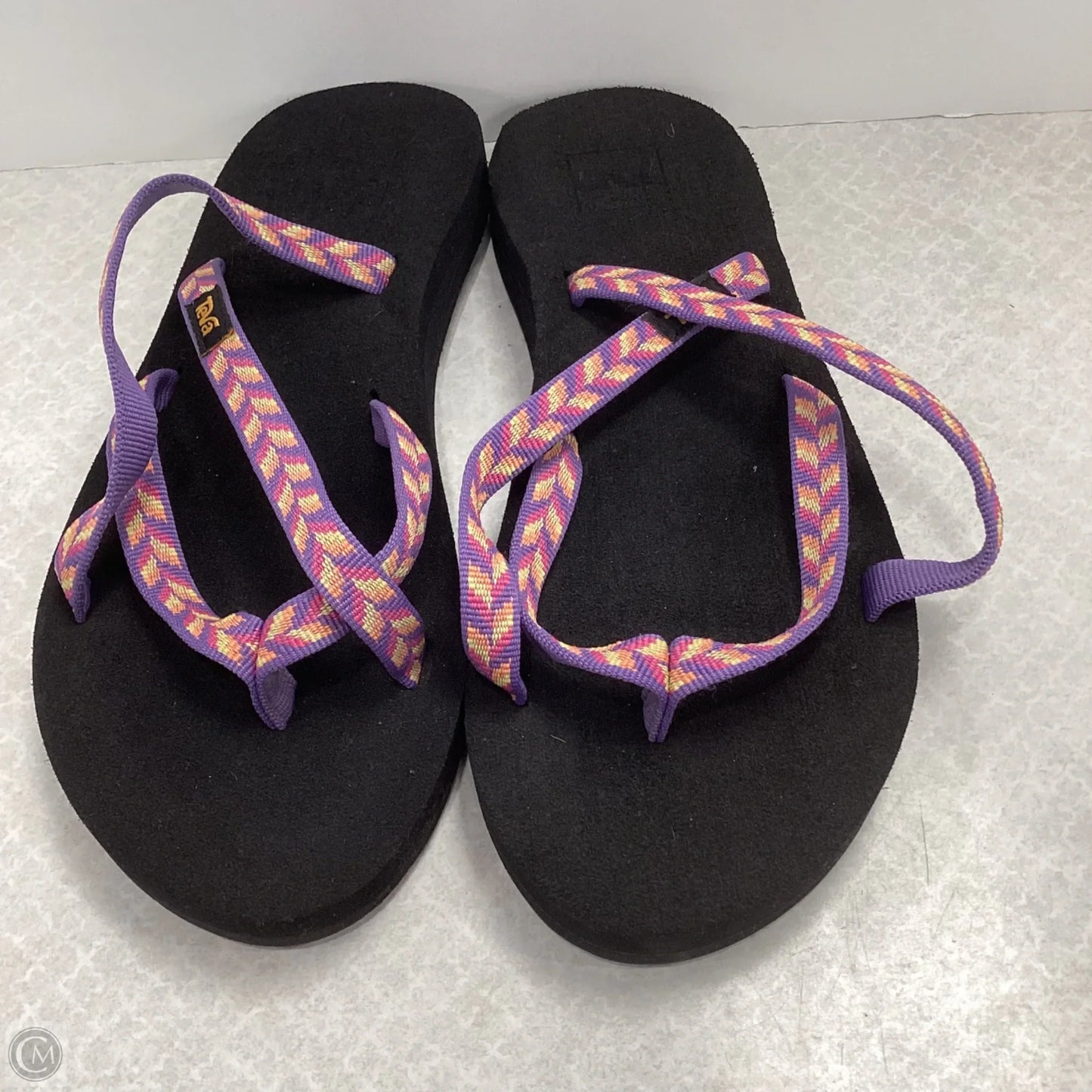 Sandals Flip Flops By Teva In Black, Size: 7