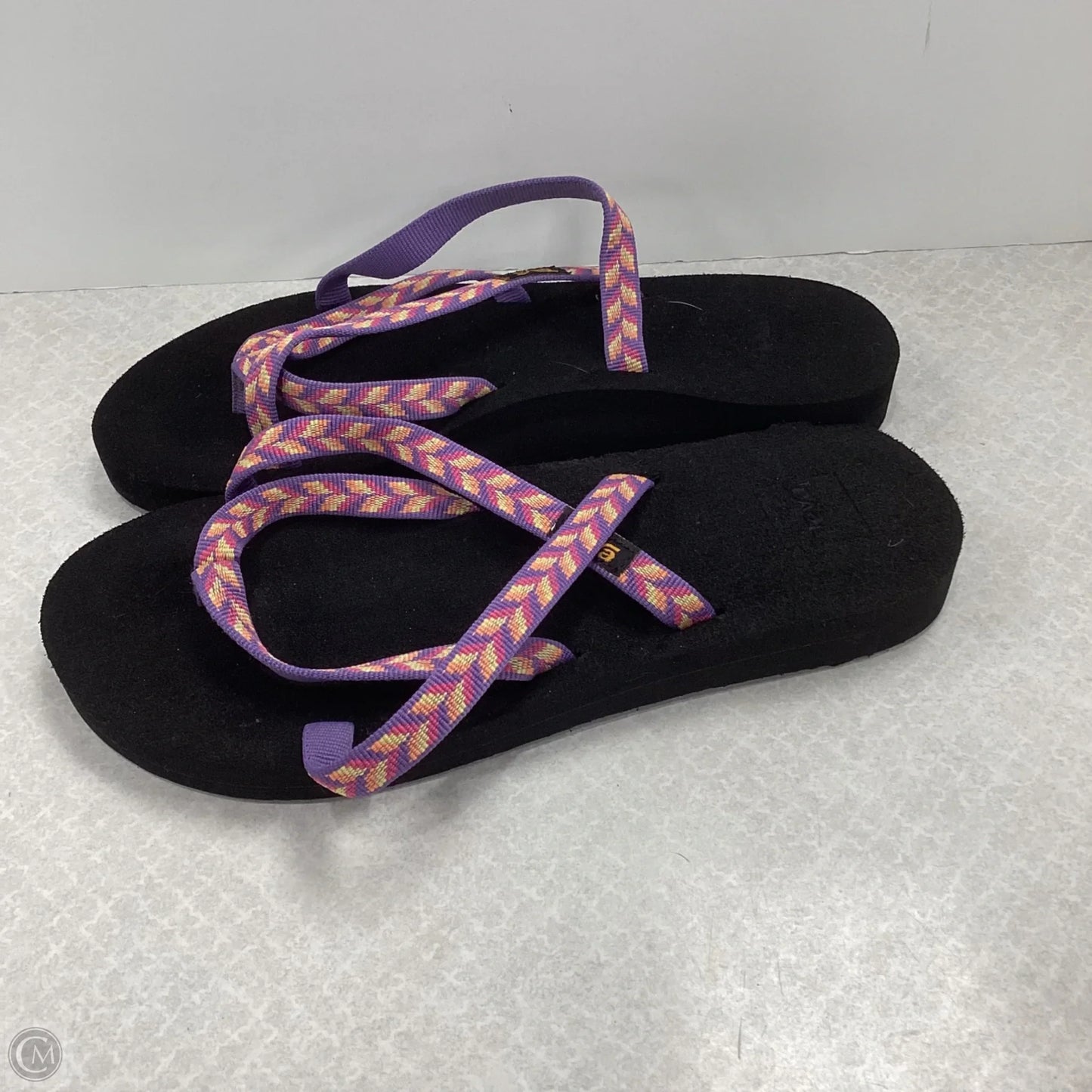 Sandals Flip Flops By Teva In Black, Size: 7