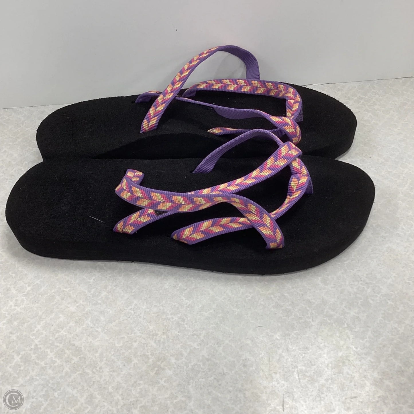 Sandals Flip Flops By Teva In Black, Size: 7