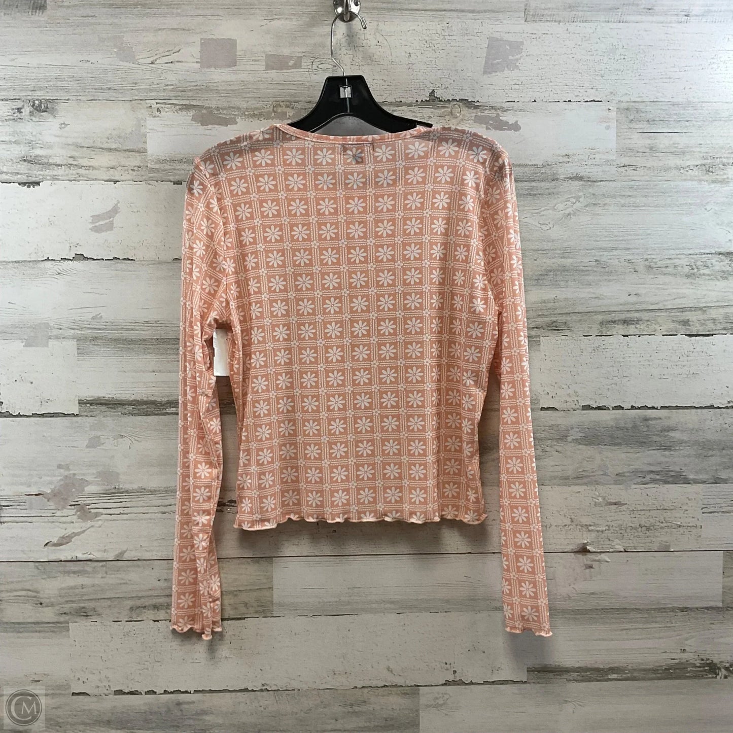 Top Long Sleeve By Originality In Orange, Size: L
