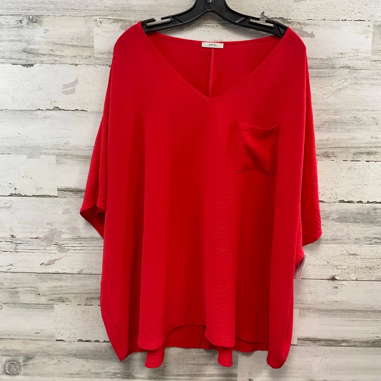 Top Short Sleeve By Jodifl In Red, Size: 1x