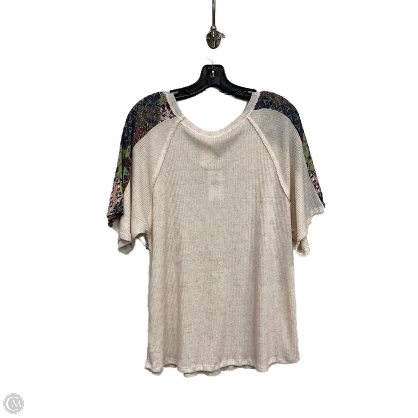 Top Short Sleeve By Blu Pepper In Brown, Size: L