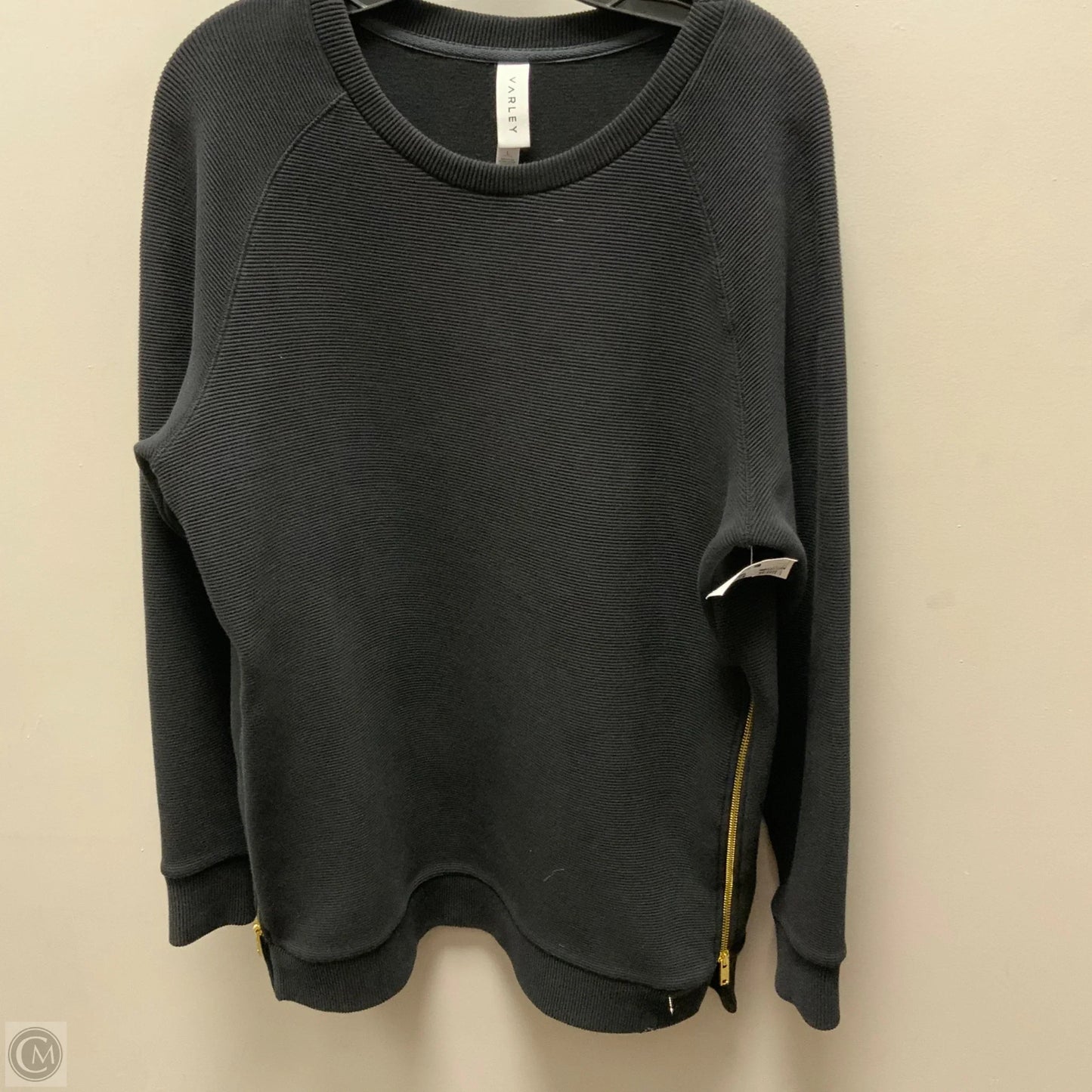 Athletic Sweatshirt Crewneck By Varley In Black, Size: L